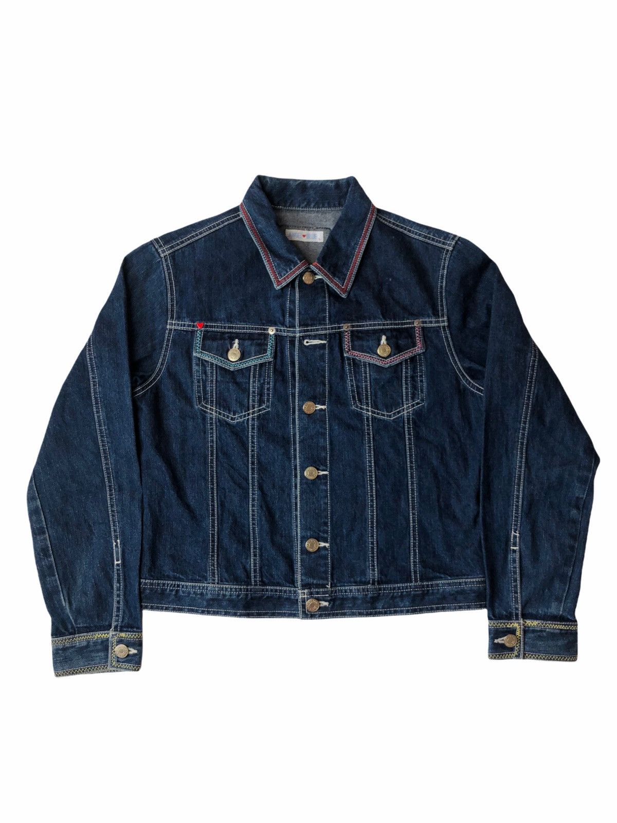 Hysteric Glamour 1990s Angel Blue Constast Stitching Denim Jacket Size US M / EU 48-50 / 2 - 1 Thumbnail