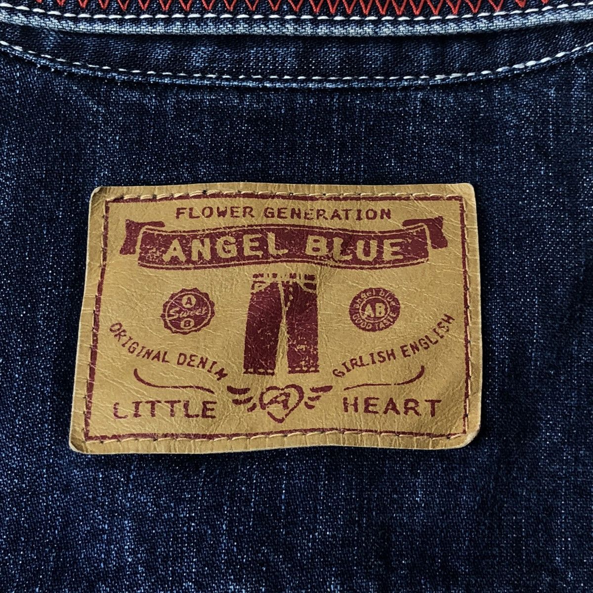 Hysteric Glamour 1990s Angel Blue Constast Stitching Denim Jacket Size US M / EU 48-50 / 2 - 5 Thumbnail