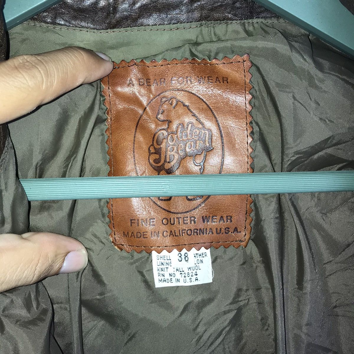 Golden Bear Vtg 70s Golden Bear type A2 bomber leather jacket size 38 Size US XS / EU 42 / 0 - 6 Thumbnail
