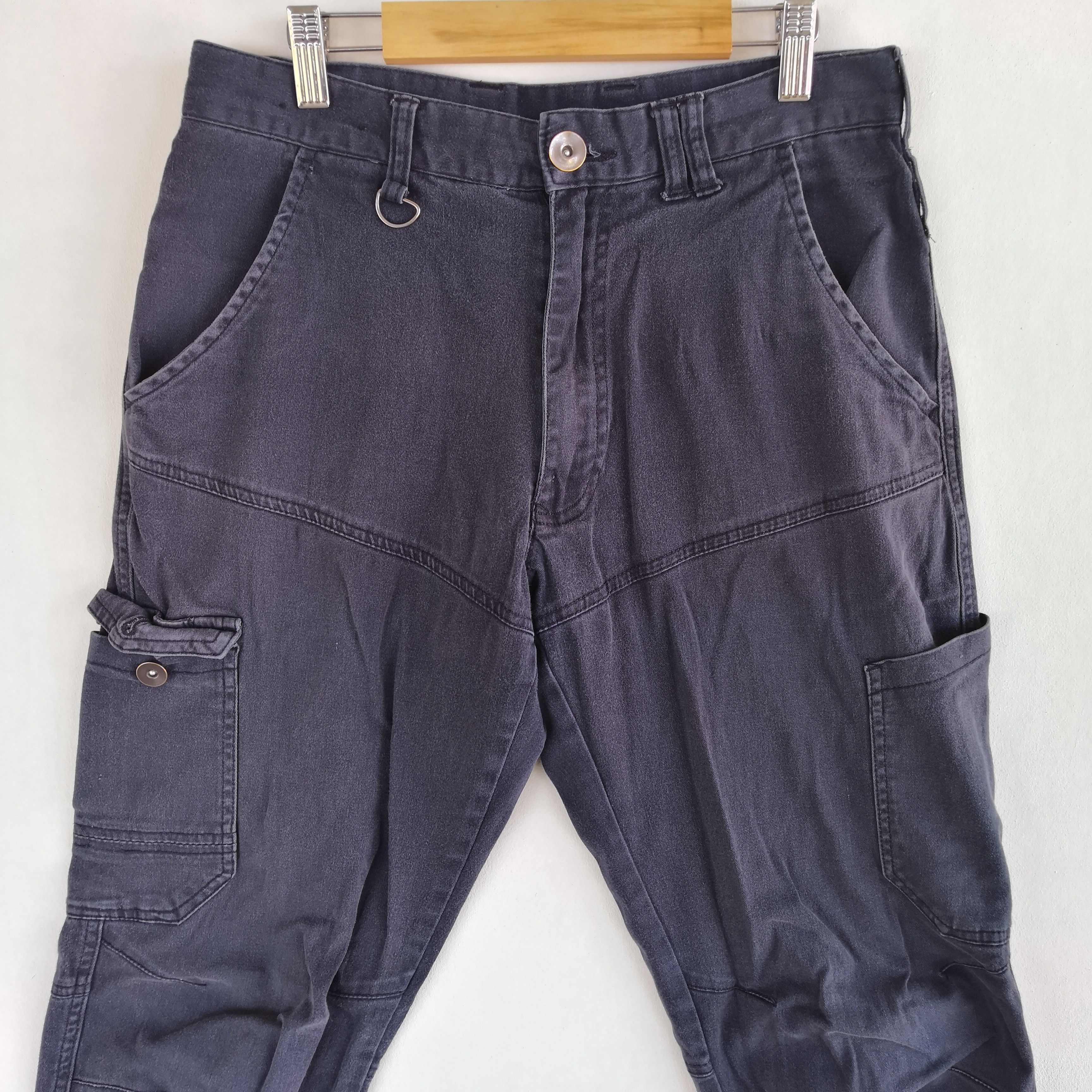 Japanese Brand × Vintage Japanese Cargo Pants Multi Pocket Jogger Bondage Trousers Size 28" / US 6 / IT 42 - 3 Thumbnail