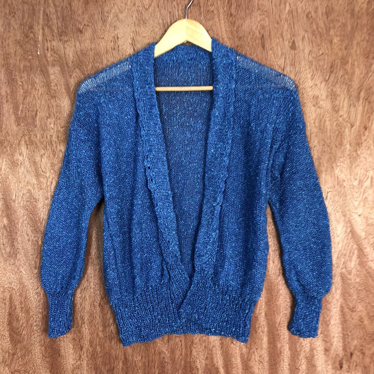Vintage Japan sexy Shag Shaggy crochet knitwear Cardigan #c855 Size S / US 4 / IT 40 - 3 Thumbnail