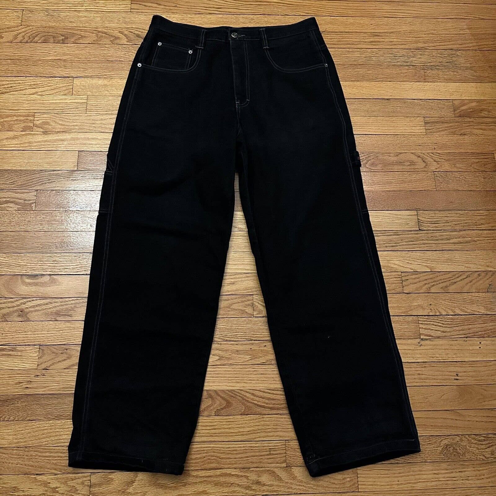 image of Jnco x Southpole Vintage Y2K Southpole Black Baggy Carpenter Denim Jeans, Men's (Size 30)