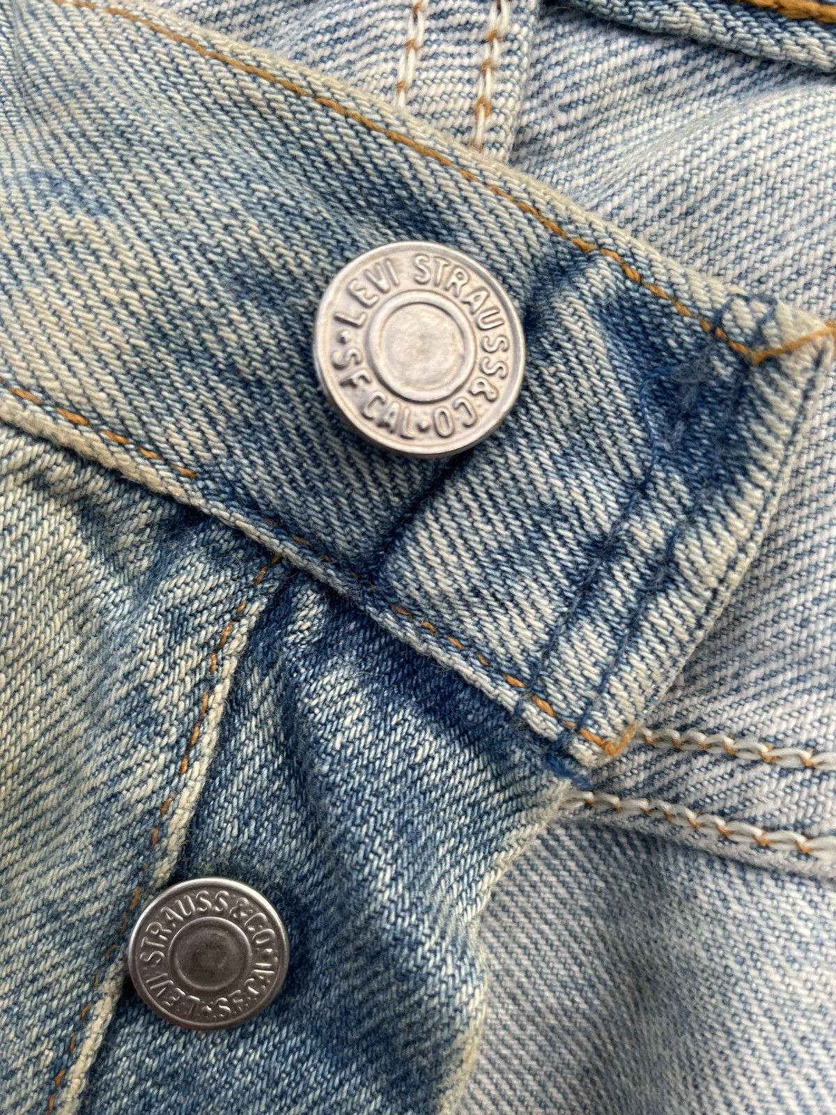 Levi's Vintage Levi’s 501 e 1994 Aging Faded Distressed Denim Size US 35 - 20 Thumbnail