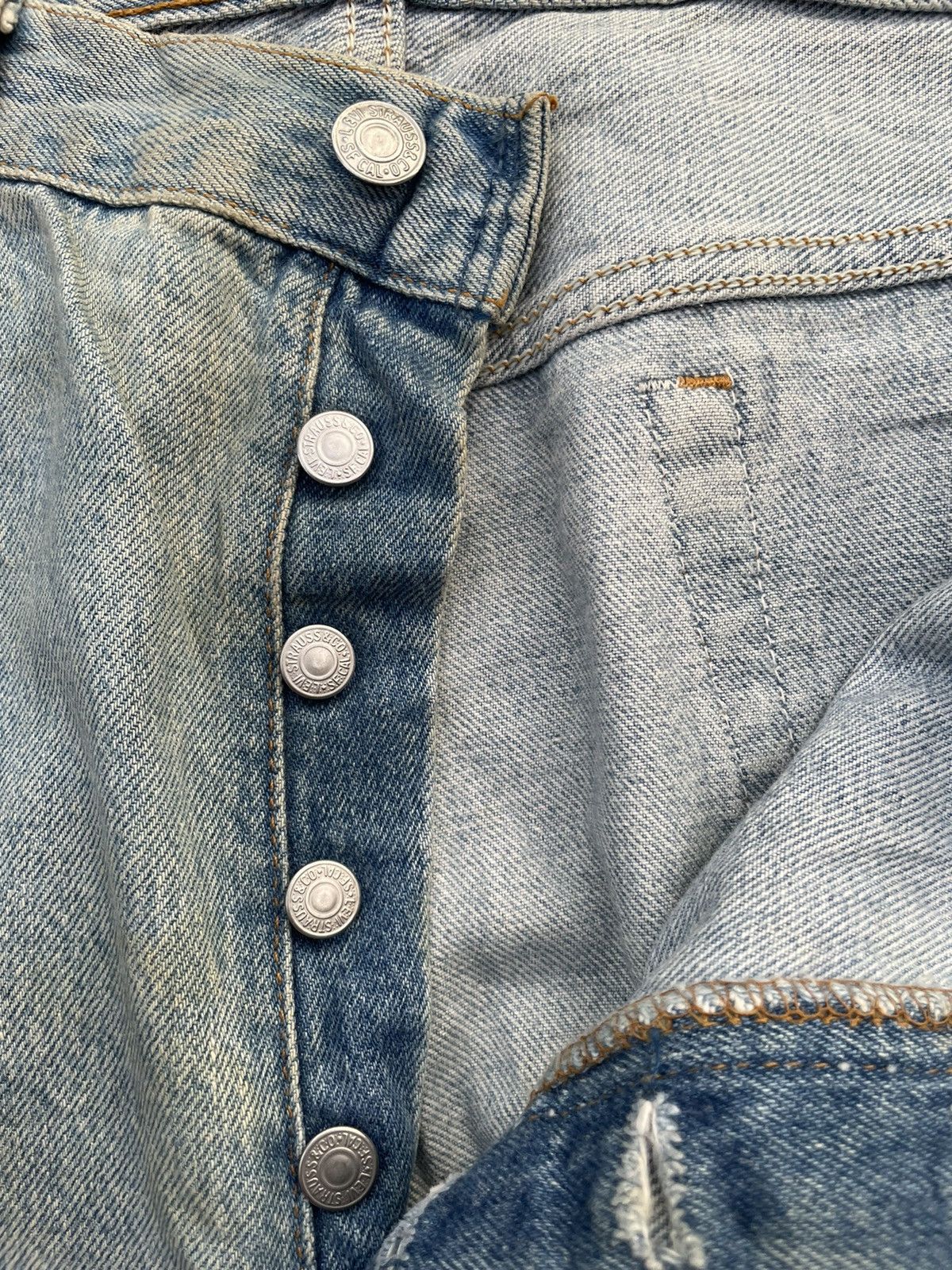 Levi's Vintage Levi’s 501 e 1994 Aging Faded Distressed Denim Size US 35 - 21 Thumbnail
