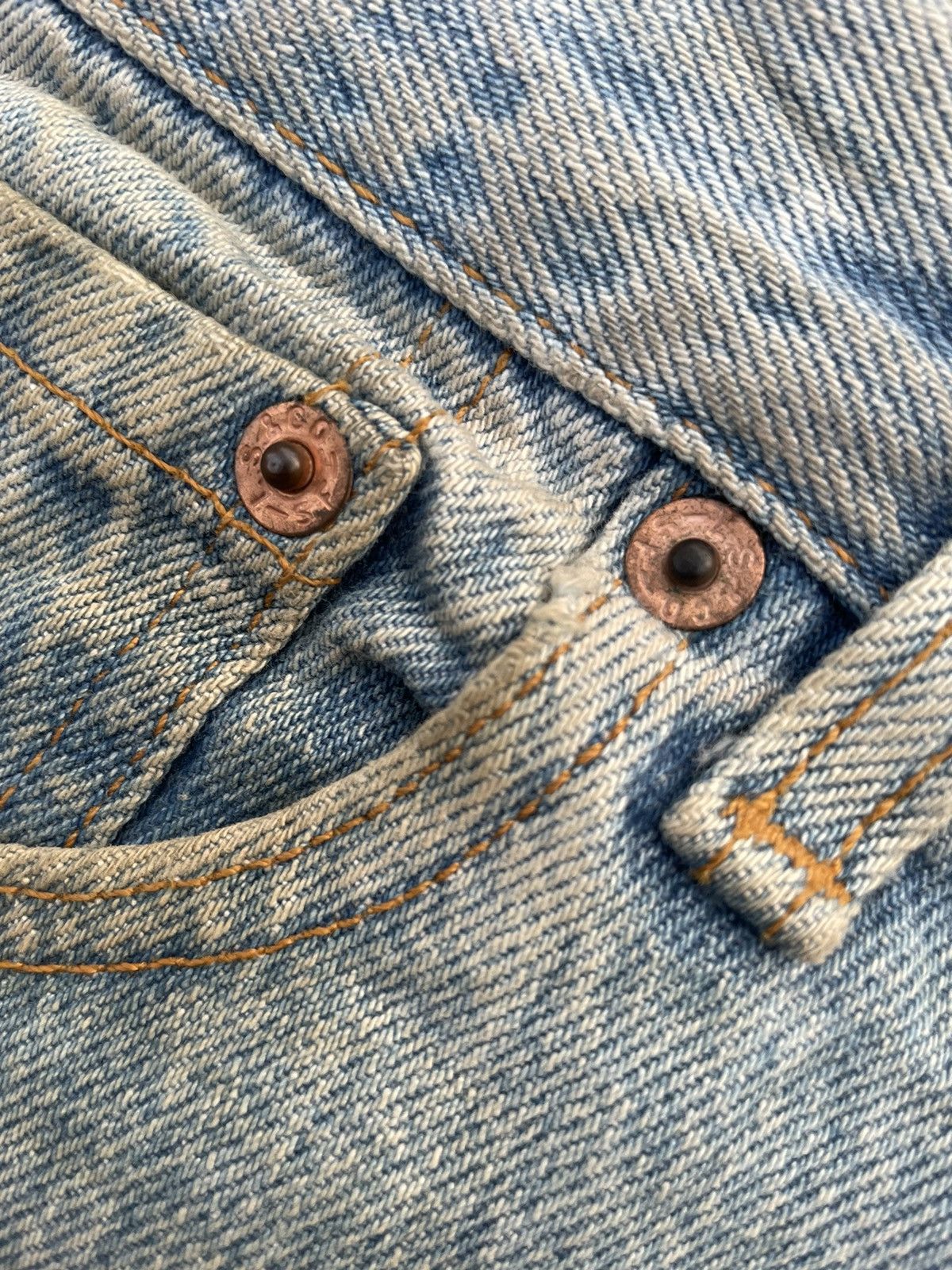 Levi's Vintage Levi’s 501 e 1994 Aging Faded Distressed Denim Size US 35 - 19 Thumbnail