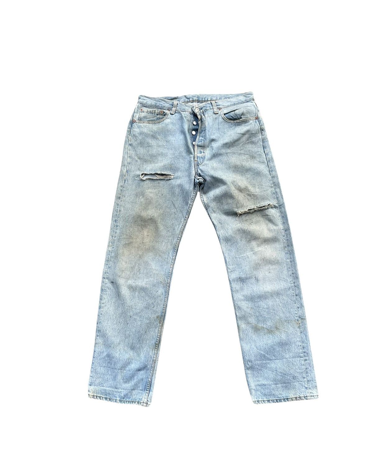 Vintage Levi’s 501 e 1994 Aging Faded Distressed Denim