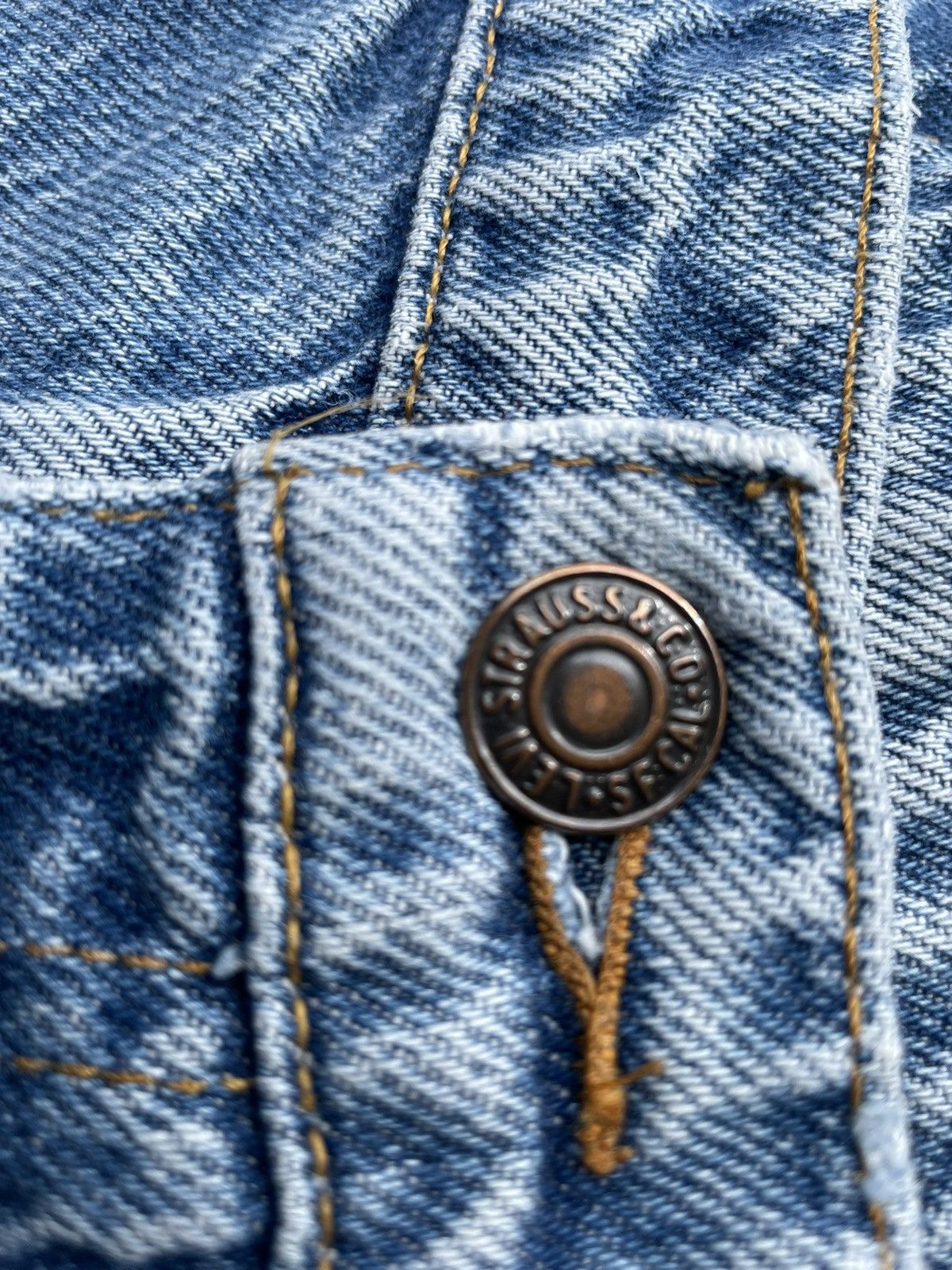 Levi's × Vintage Levis 505 e Orange Tag Vintage 90’s Aging Rework Denim Size US 35 - 20 Thumbnail