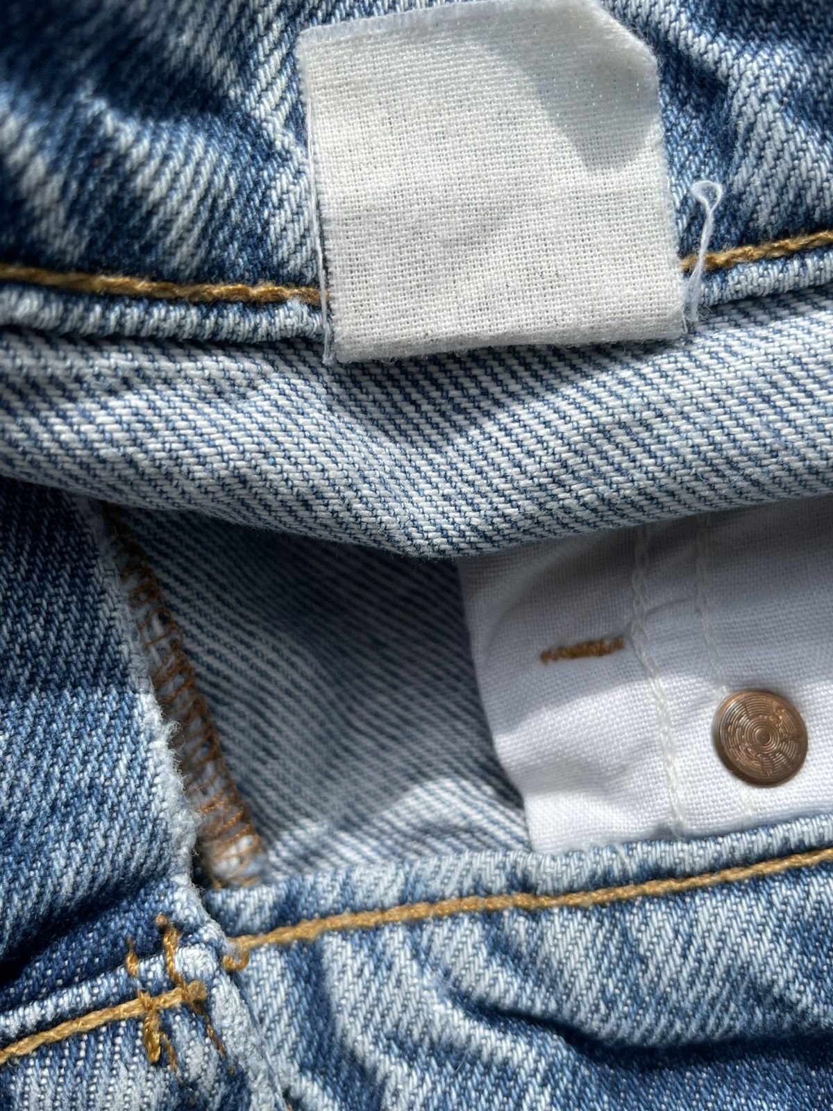 Levi's × Vintage Levis 505 e Orange Tag Vintage 90’s Aging Rework Denim Size US 35 - 17 Thumbnail