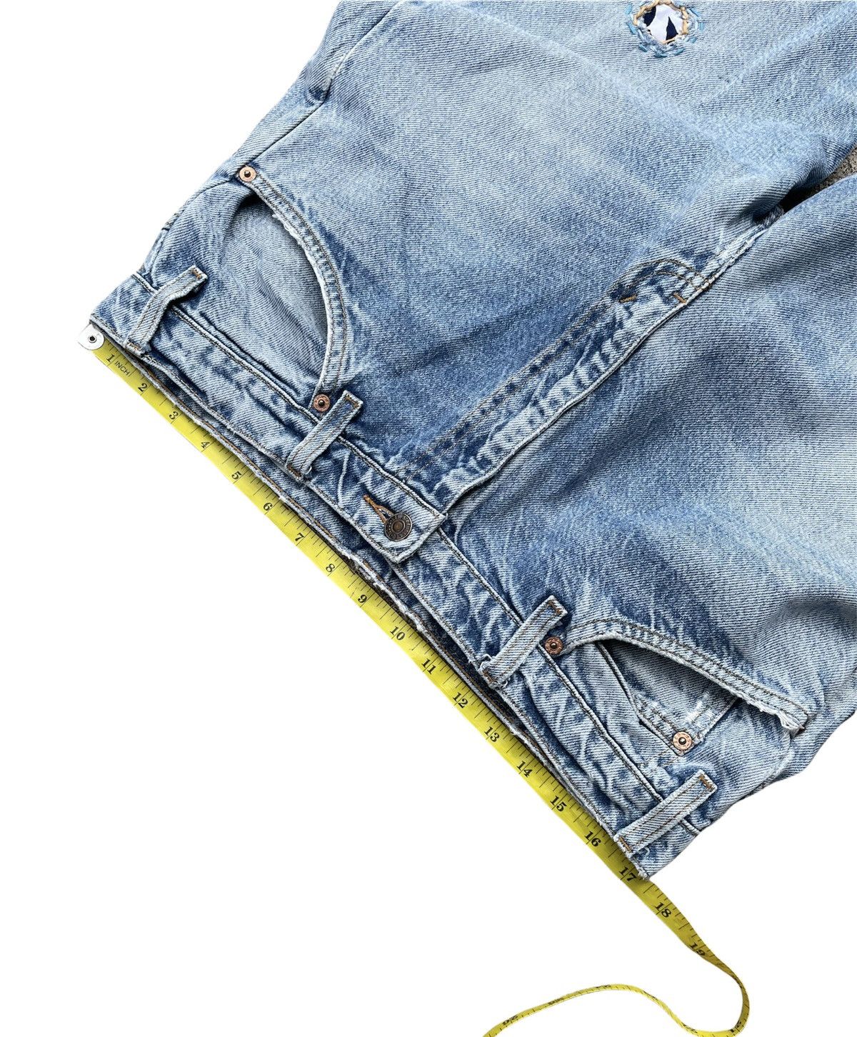Levi's × Vintage Levis 505 e Orange Tag Vintage 90’s Aging Rework Denim Size US 35 - 2 Thumbnail