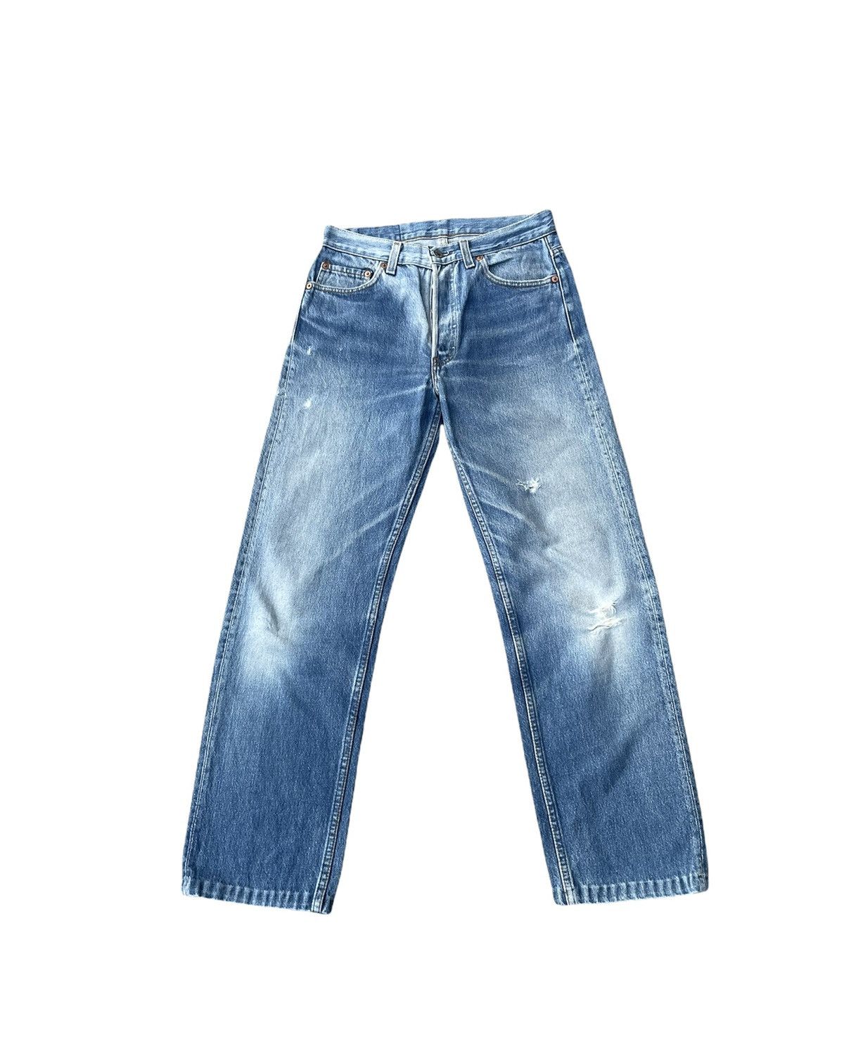 Levi's × Vintage Vintage Levi’s 501 e 1989 Aging Faded Distressed Denim Size US 28 / EU 44 - 1 Thumbnail