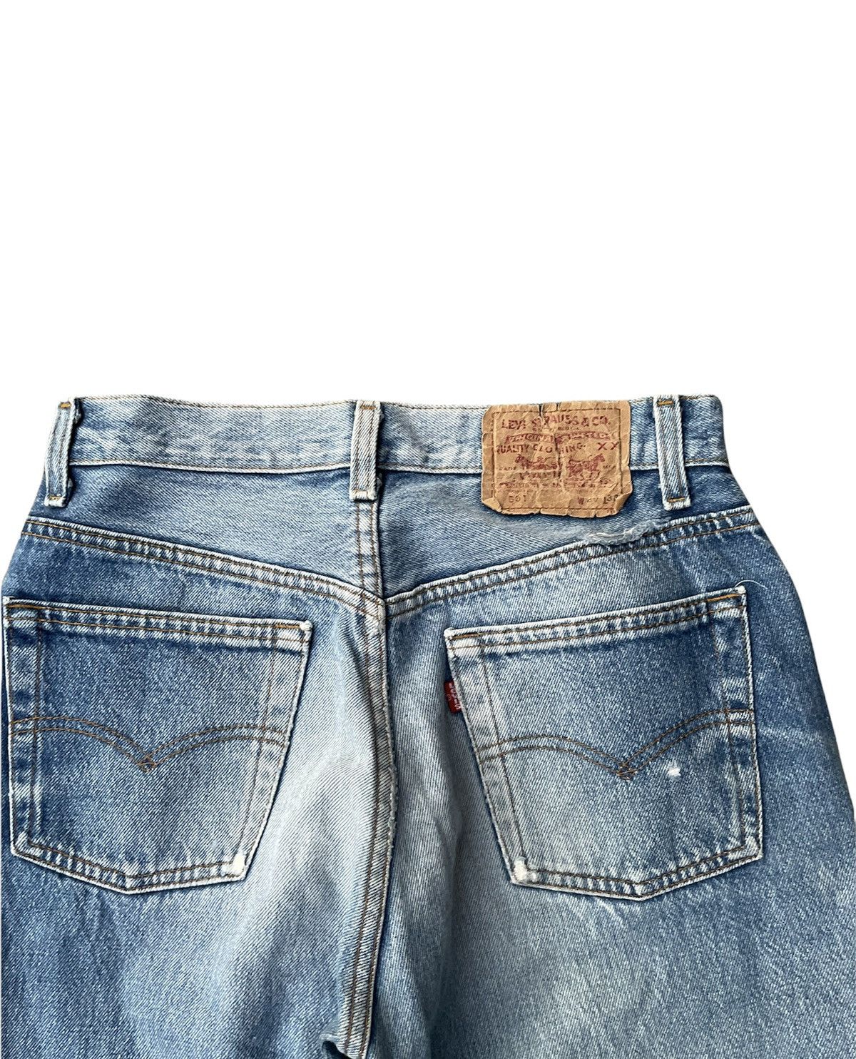 Levi's × Vintage Vintage Levi’s 501 e 1989 Aging Faded Distressed Denim Size US 28 / EU 44 - 10 Thumbnail
