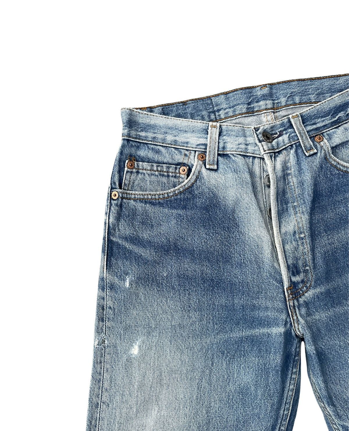 Levi's × Vintage Vintage Levi’s 501 e 1989 Aging Faded Distressed Denim Size US 28 / EU 44 - 5 Thumbnail