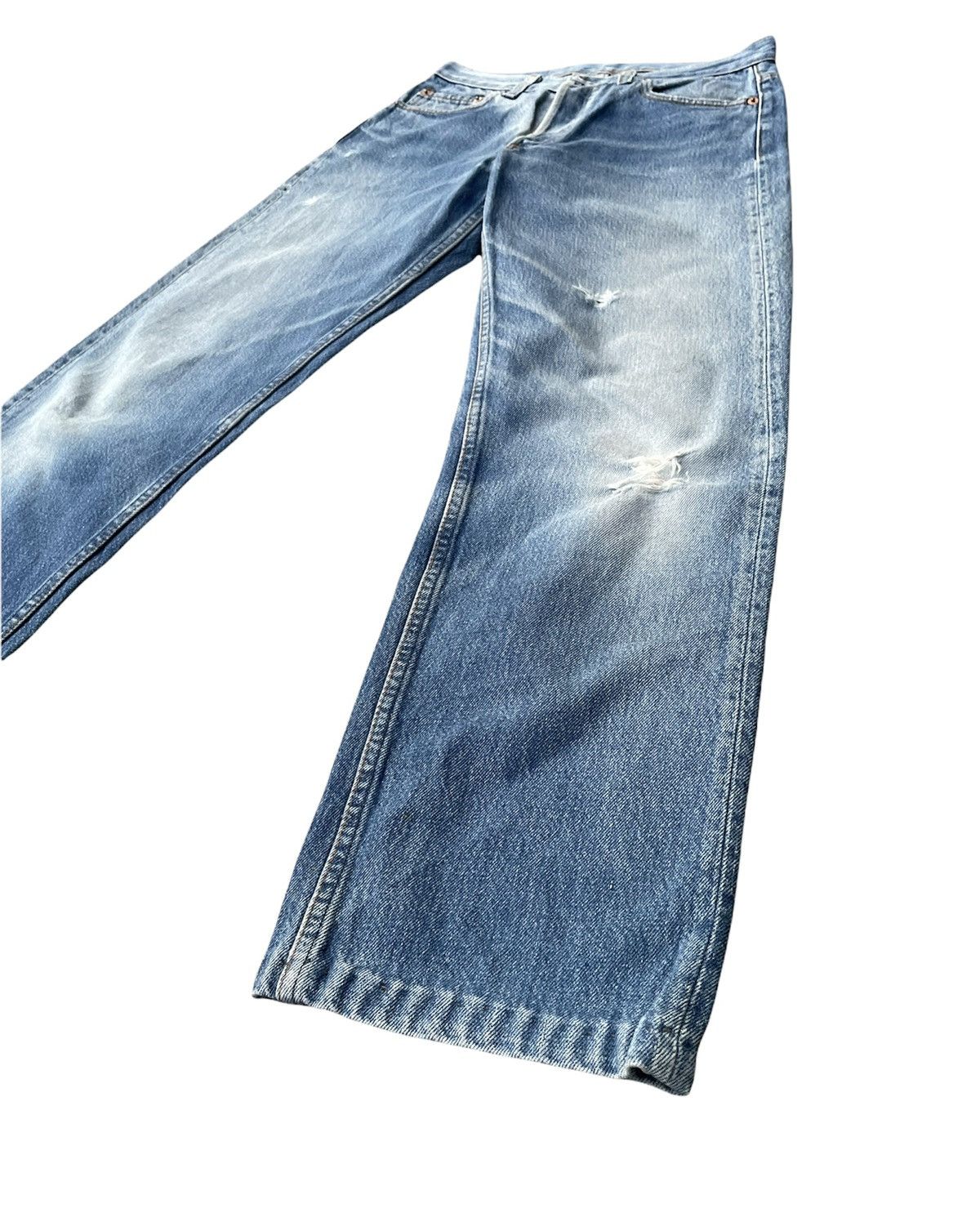 Levi's × Vintage Vintage Levi’s 501 e 1989 Aging Faded Distressed Denim Size US 28 / EU 44 - 2 Thumbnail