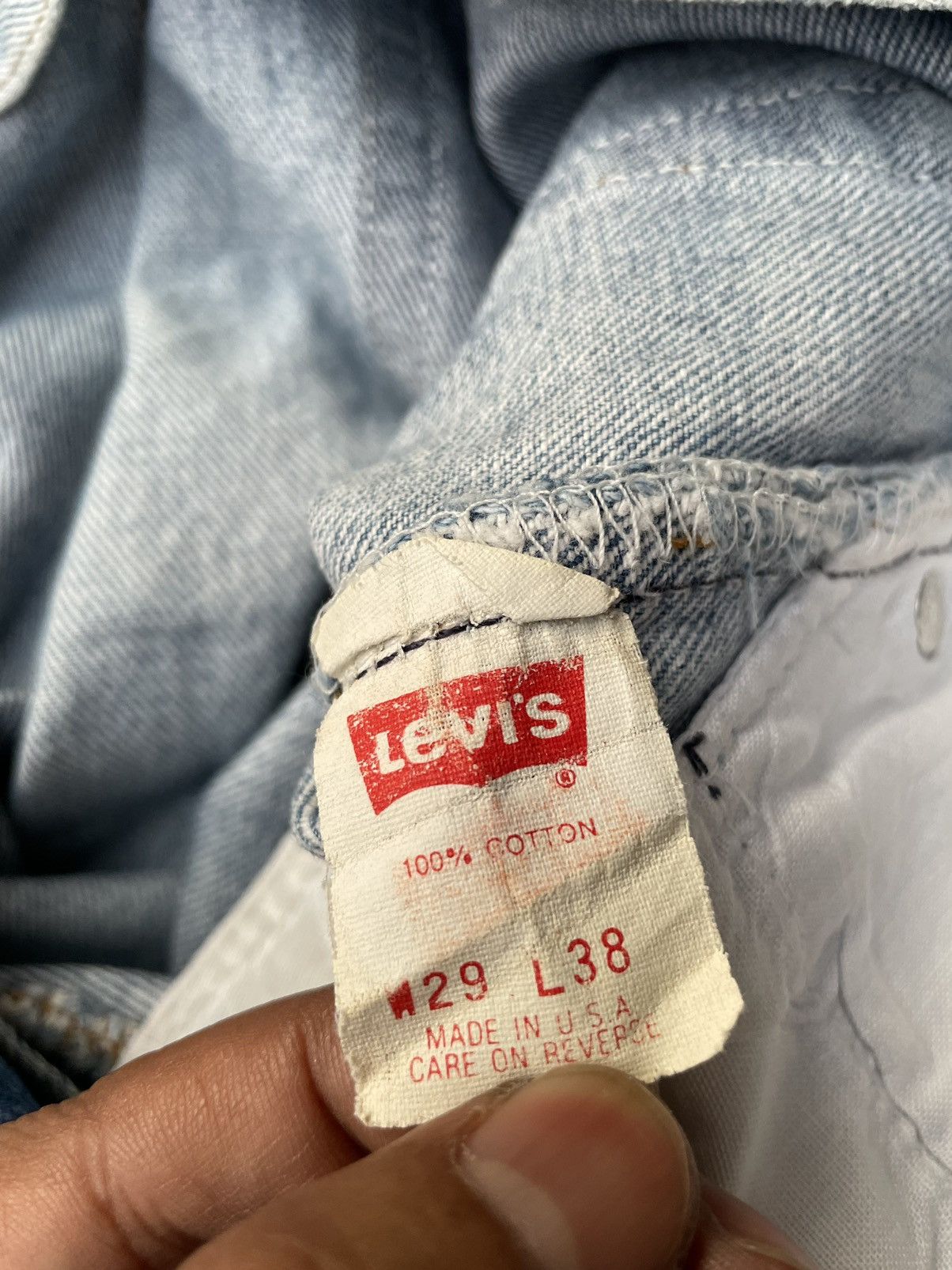 Levi's × Vintage Vintage Levi’s 501 e 1989 Aging Faded Distressed Denim Size US 28 / EU 44 - 14 Thumbnail