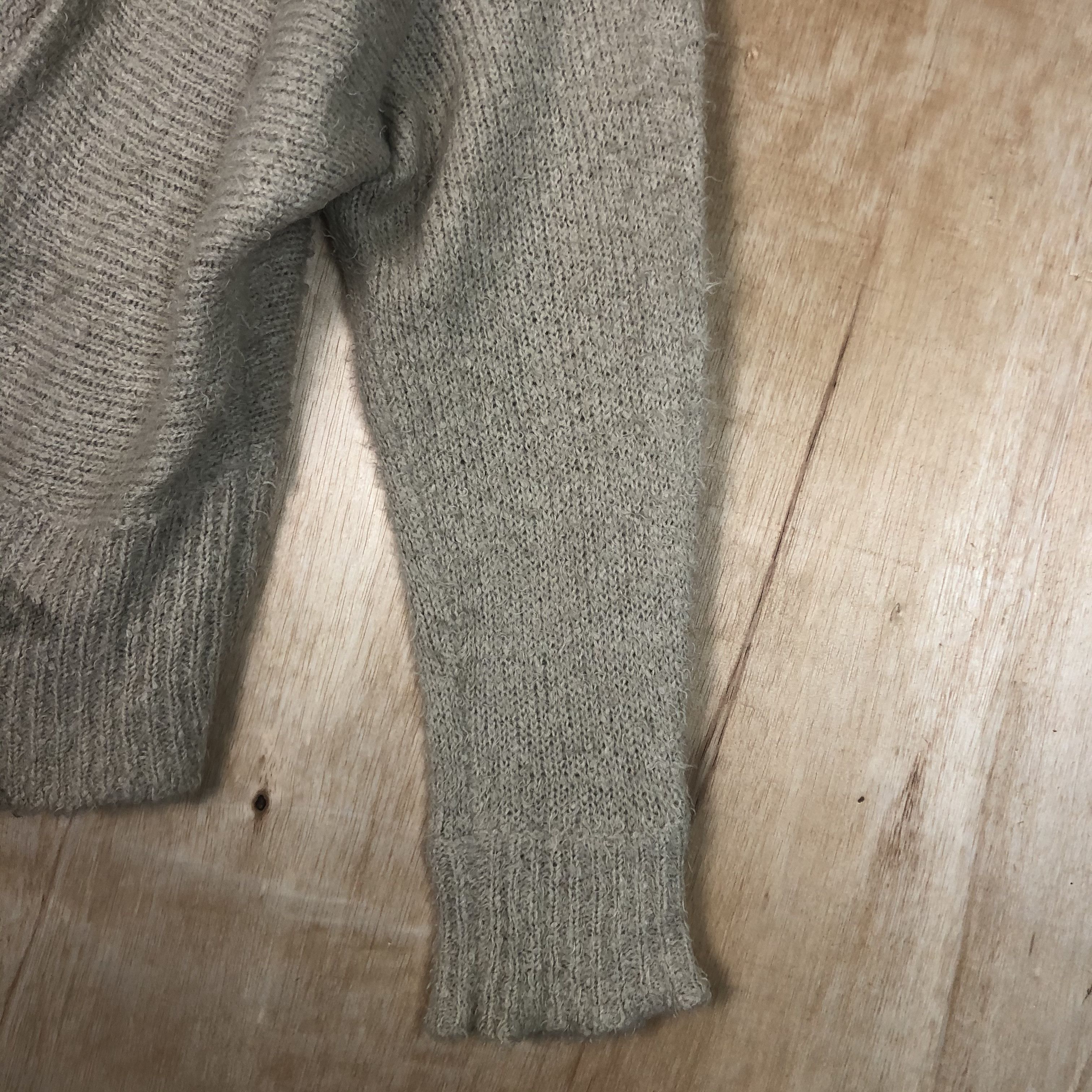 Homespun Knitwear × Japanese Brand DLL 22 Octobre brown mohair japan Cardigan knitwear #c033 Size M / US 6-8 / IT 42-44 - 4 Thumbnail