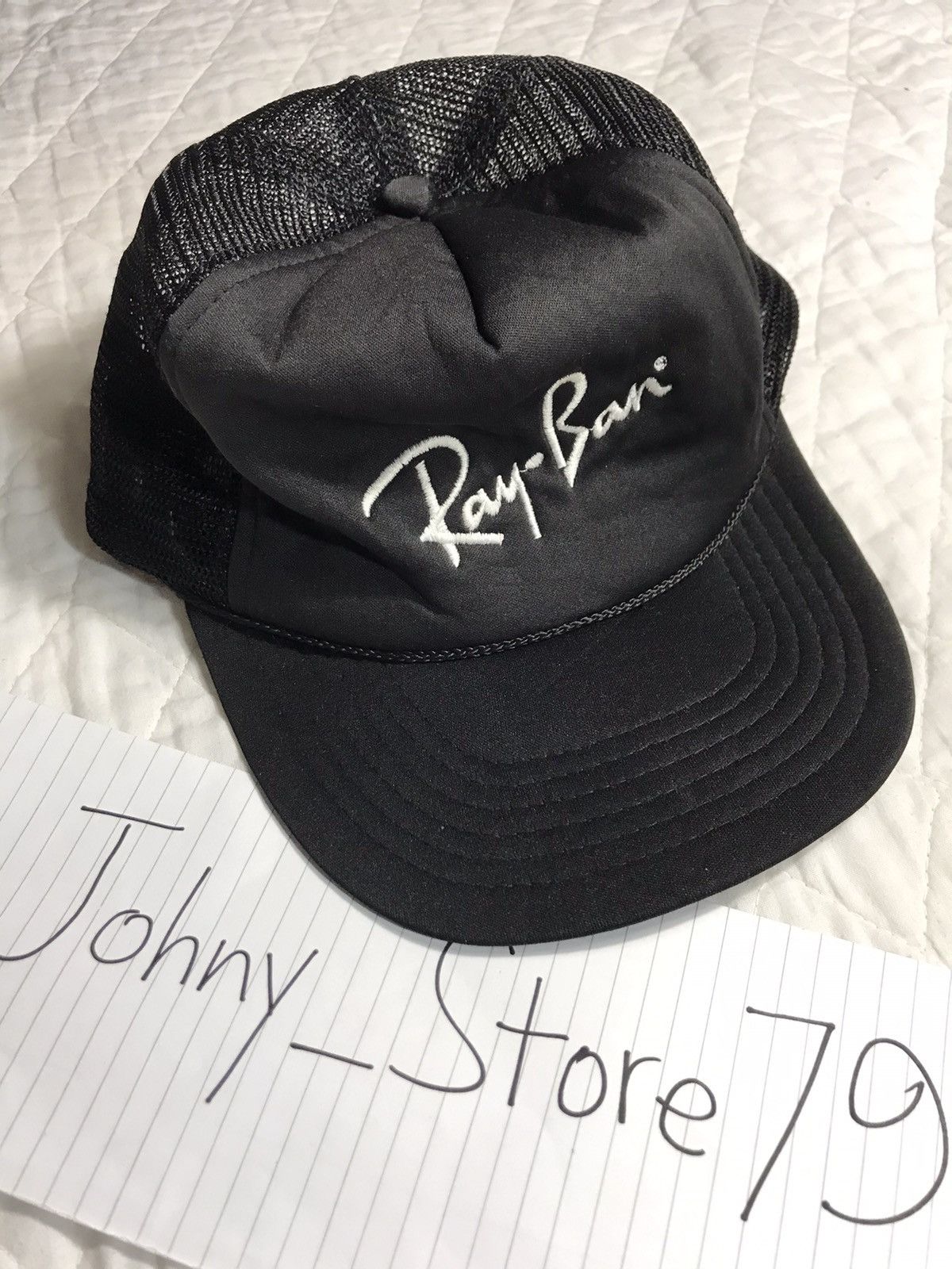 RayBan × Vintage Vintage Rare RAYBAN Embroidery Trucker Cap Size ONE SIZE - 3 Thumbnail