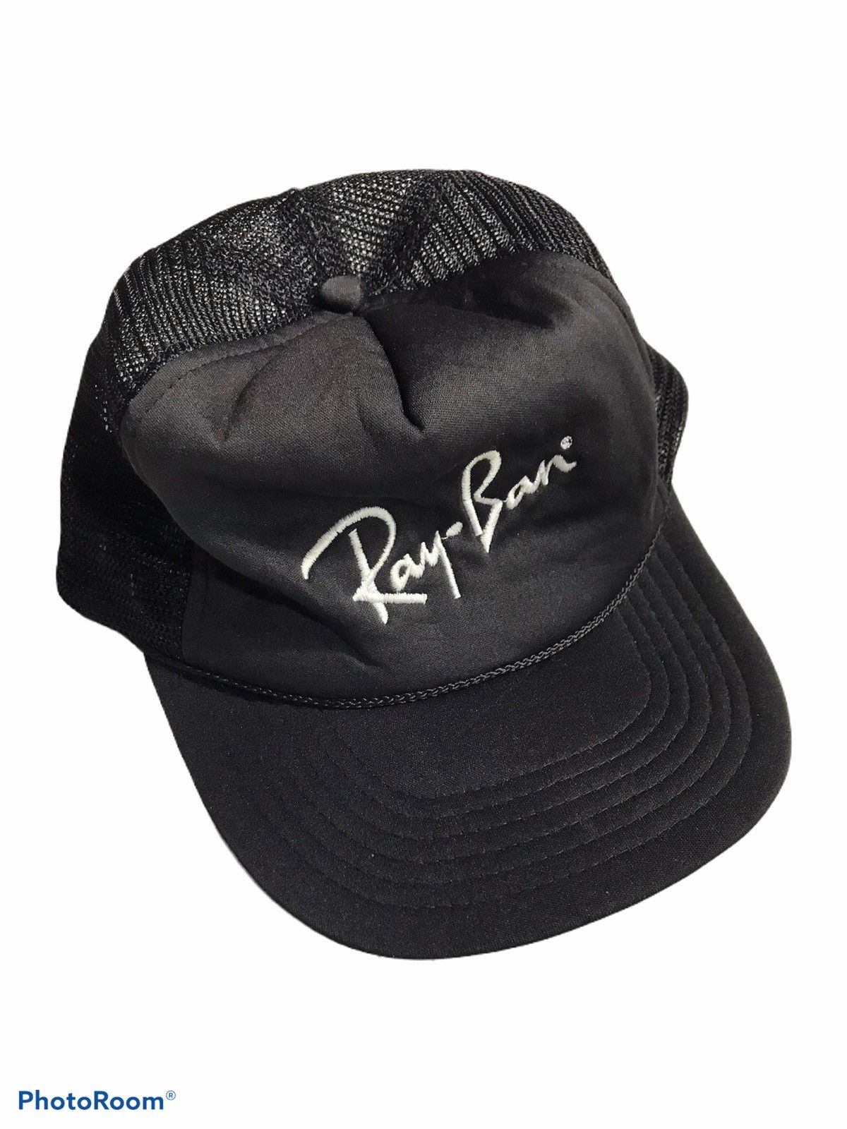 Vintage Rare RAYBAN Embroidery Trucker Cap
