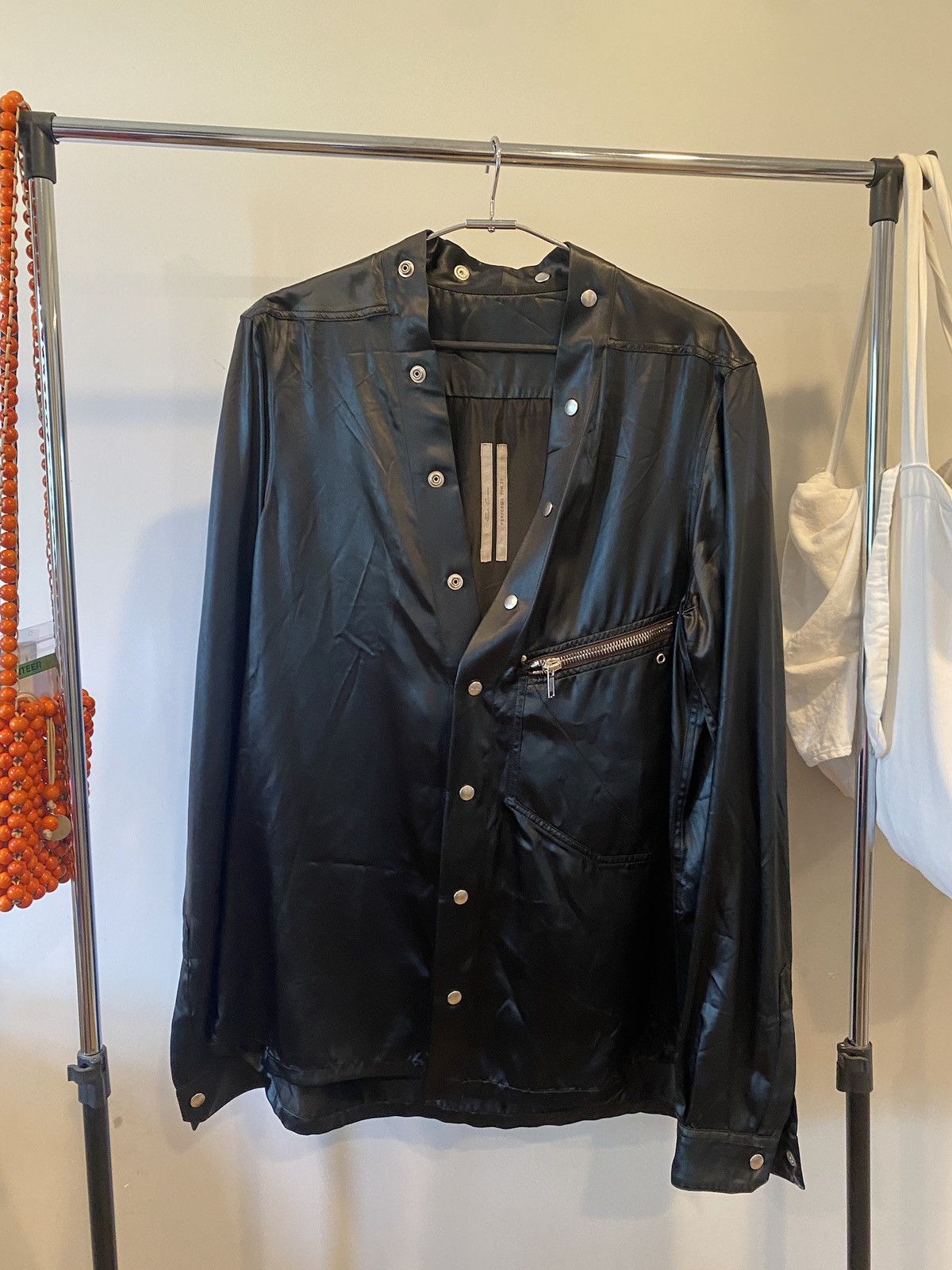Rick Owens Rick Owens FW20 Performa Liquid Satin Larry Button Up 