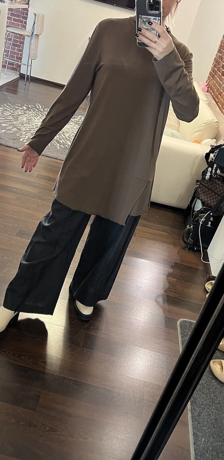 OSKA OSKA Tunic Dress Viscose Blend Brown Size 3 Size M / US 6-8 / IT 42-44 - 1 Thumbnail