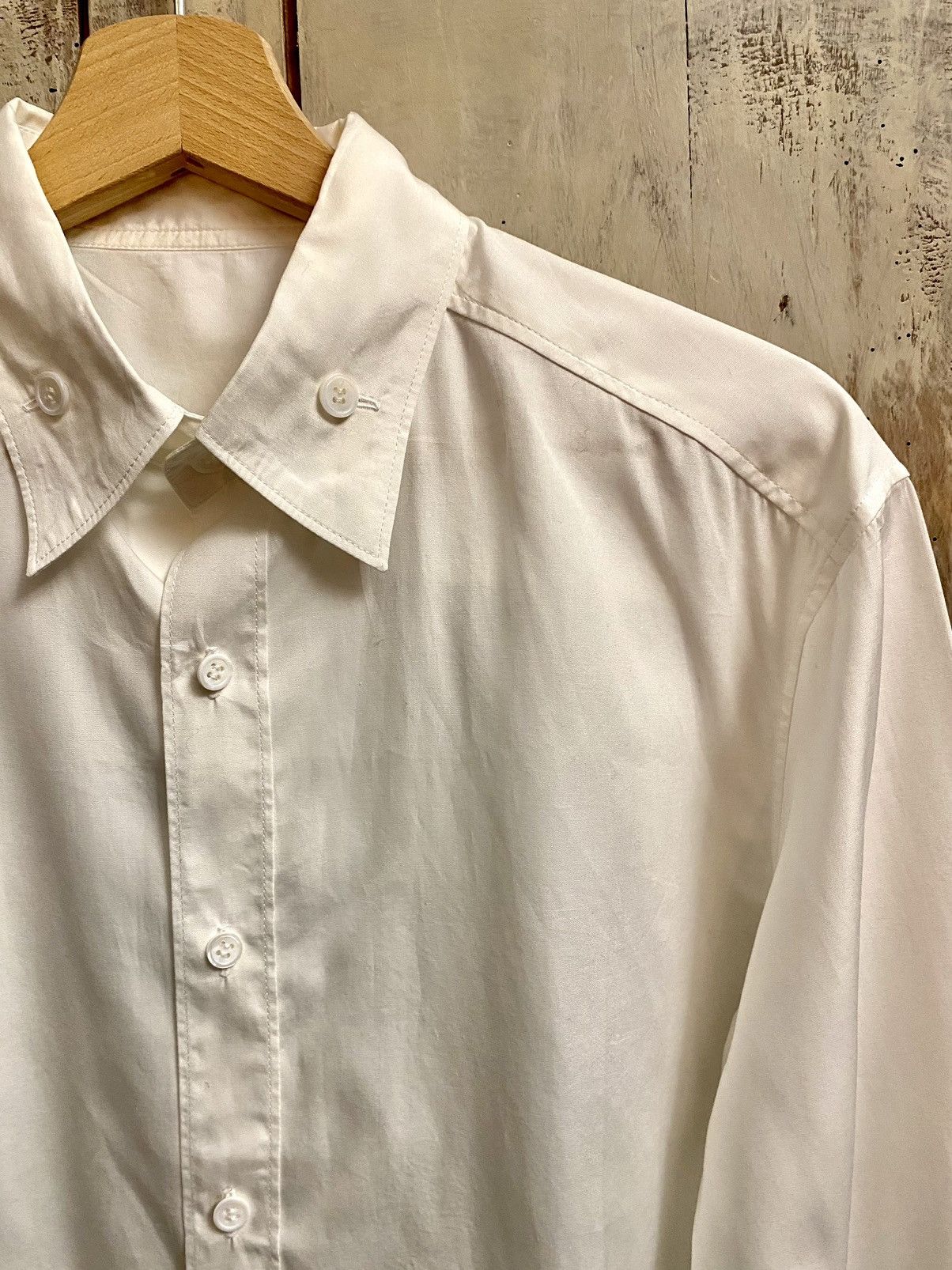 Yohji Yamamoto Yohji Yamamoto white cotton shirt 4 jp Size L / US 10 / IT 46 - 6 Thumbnail