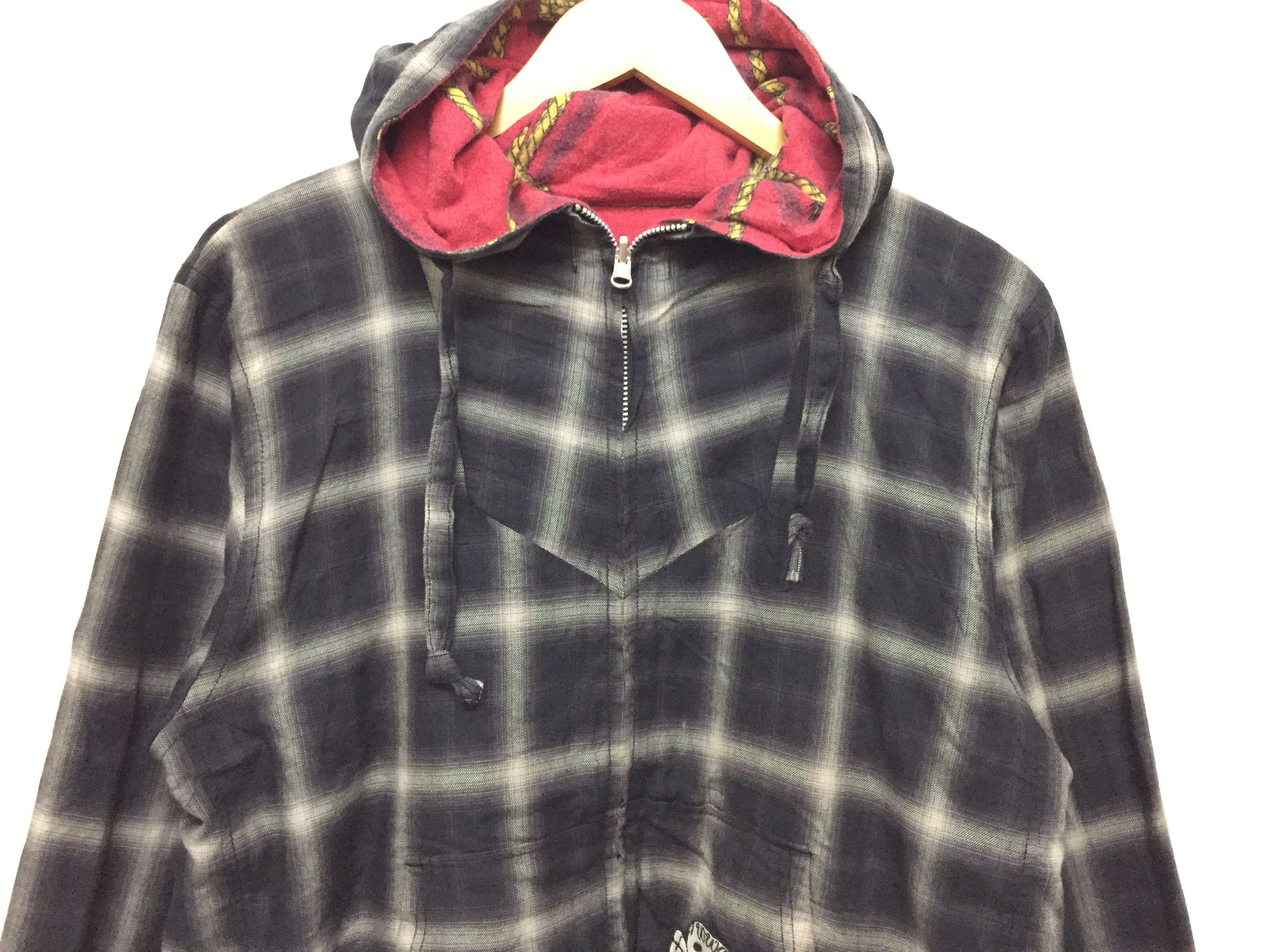 Sasquatchfabrix AW05 3D Rope tartan Check Reversible hoodie Size US M / EU 48-50 / 2 - 10 Thumbnail