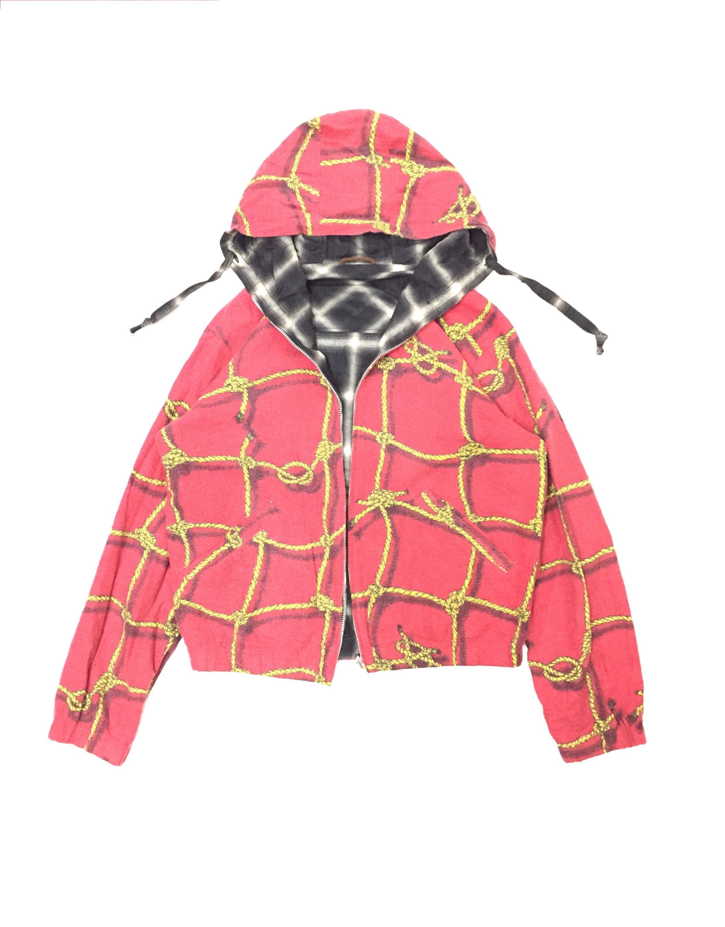 Sasquatchfabrix AW05 3D Rope tartan Check Reversible hoodie Size US M / EU 48-50 / 2 - 2 Thumbnail