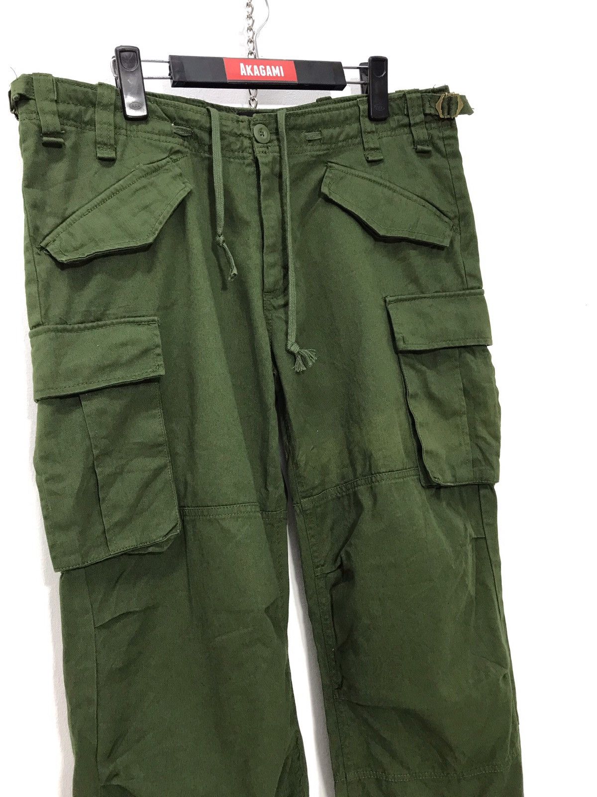 Japanese Brand Lucy Military Green Cargo Pant Regular 2🟦 Size US 35 - 4 Thumbnail