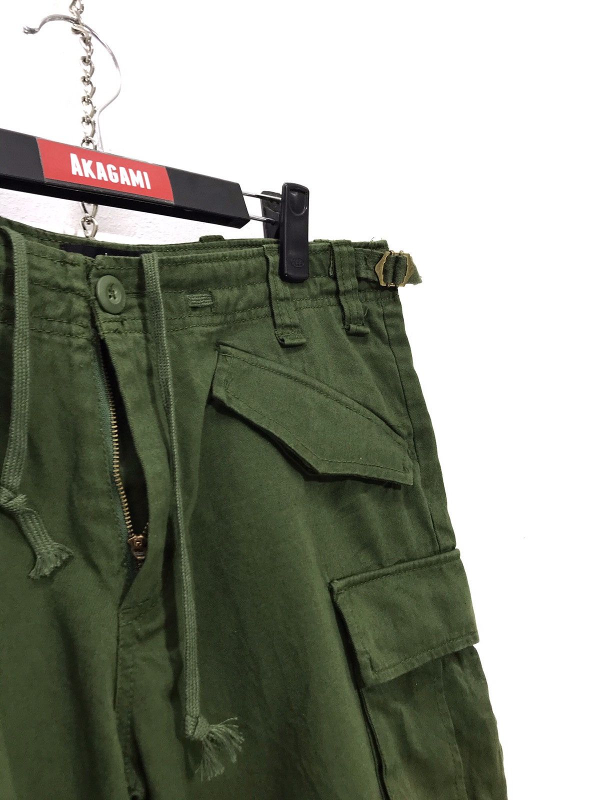 Japanese Brand Lucy Military Green Cargo Pant Regular 2🟦 Size US 35 - 5 Thumbnail