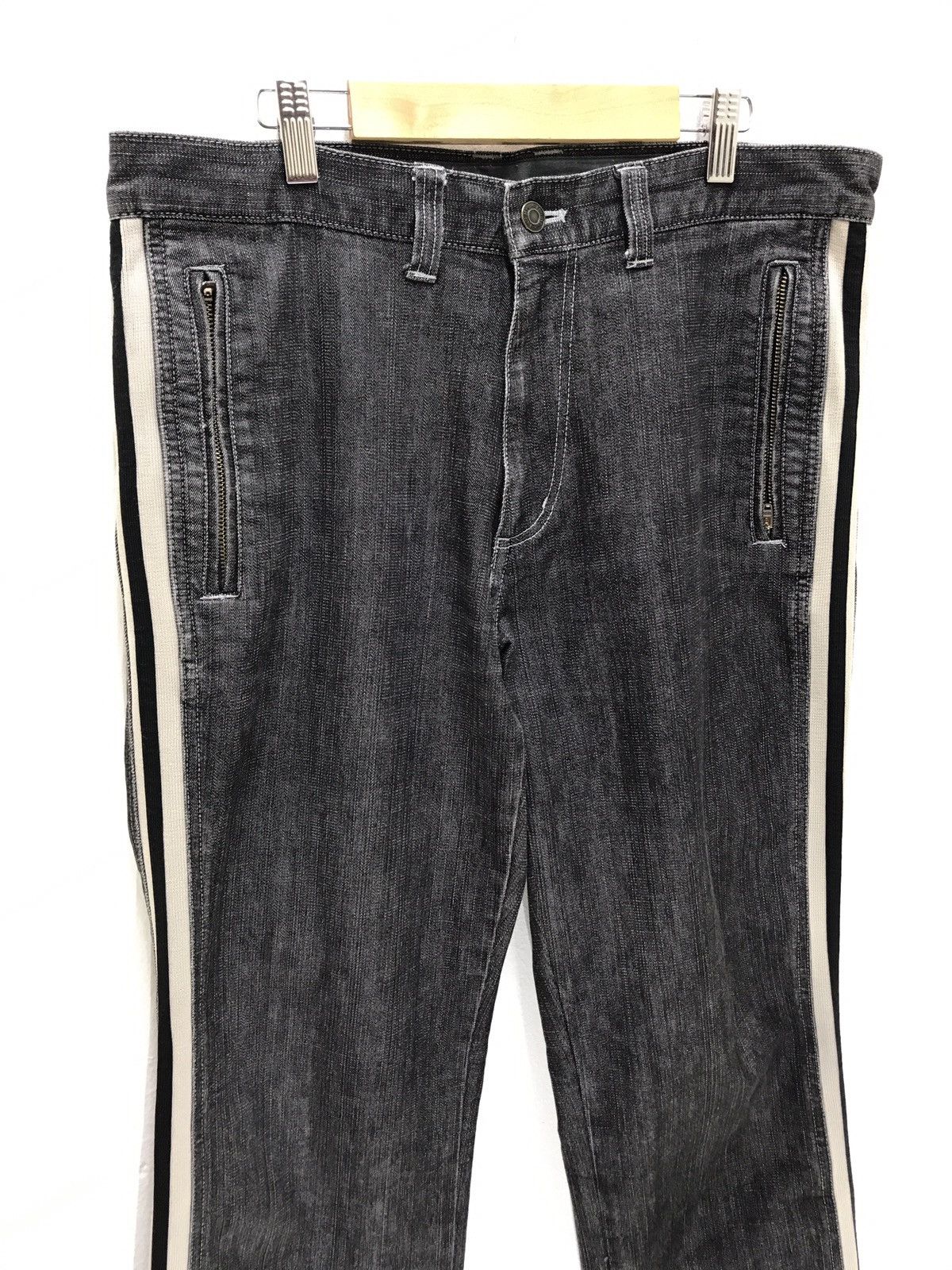 Japanese Brand Full House Homme Side Striped Denim Slim Slightly Stretch Size US 33 - 5 Thumbnail