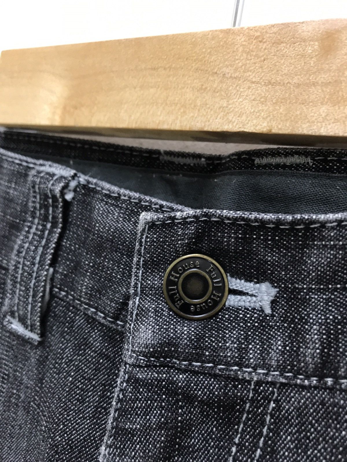 Japanese Brand Full House Homme Side Striped Denim Slim Slightly Stretch Size US 33 - 6 Thumbnail