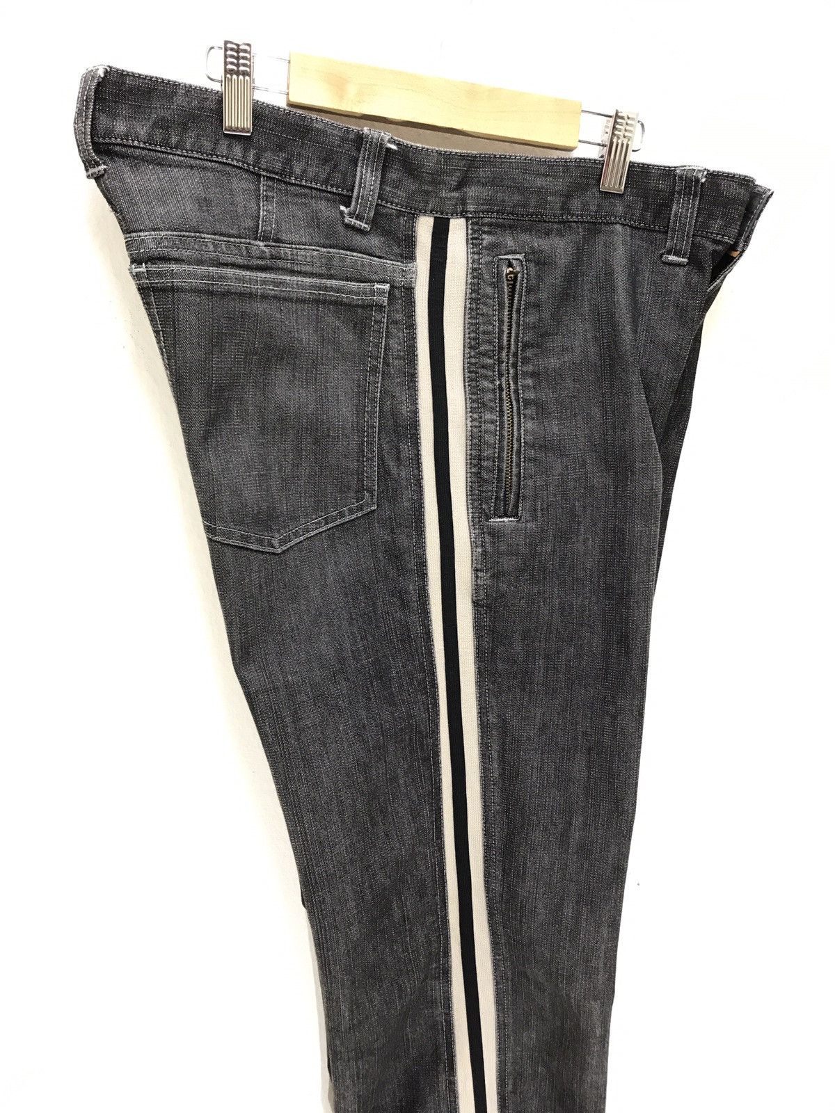 Japanese Brand Full House Homme Side Striped Denim Slim Slightly Stretch Size US 33 - 2 Thumbnail