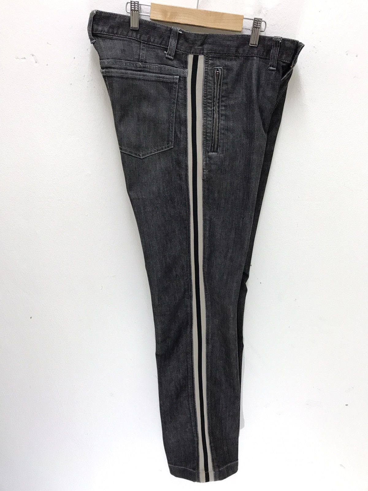 Japanese Brand Full House Homme Side Striped Denim Slim Slightly Stretch Size US 33 - 1 Thumbnail