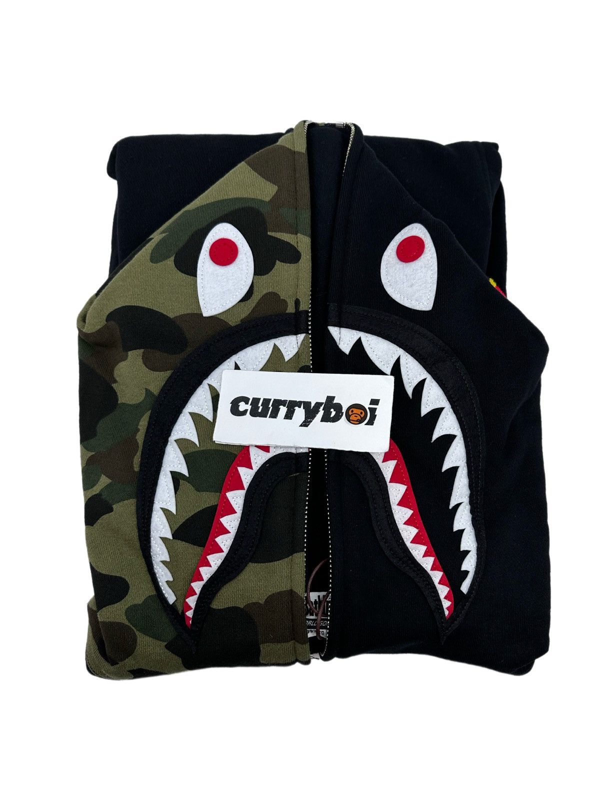 Bape BAPE 2nd Shark Full Zip Hoodie Black/Camo Size US XL / EU 56 / 4 - 6 Thumbnail