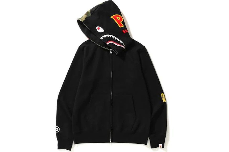 Bape BAPE 2nd Shark Full Zip Hoodie Black/Camo Size US XL / EU 56 / 4 - 3 Thumbnail