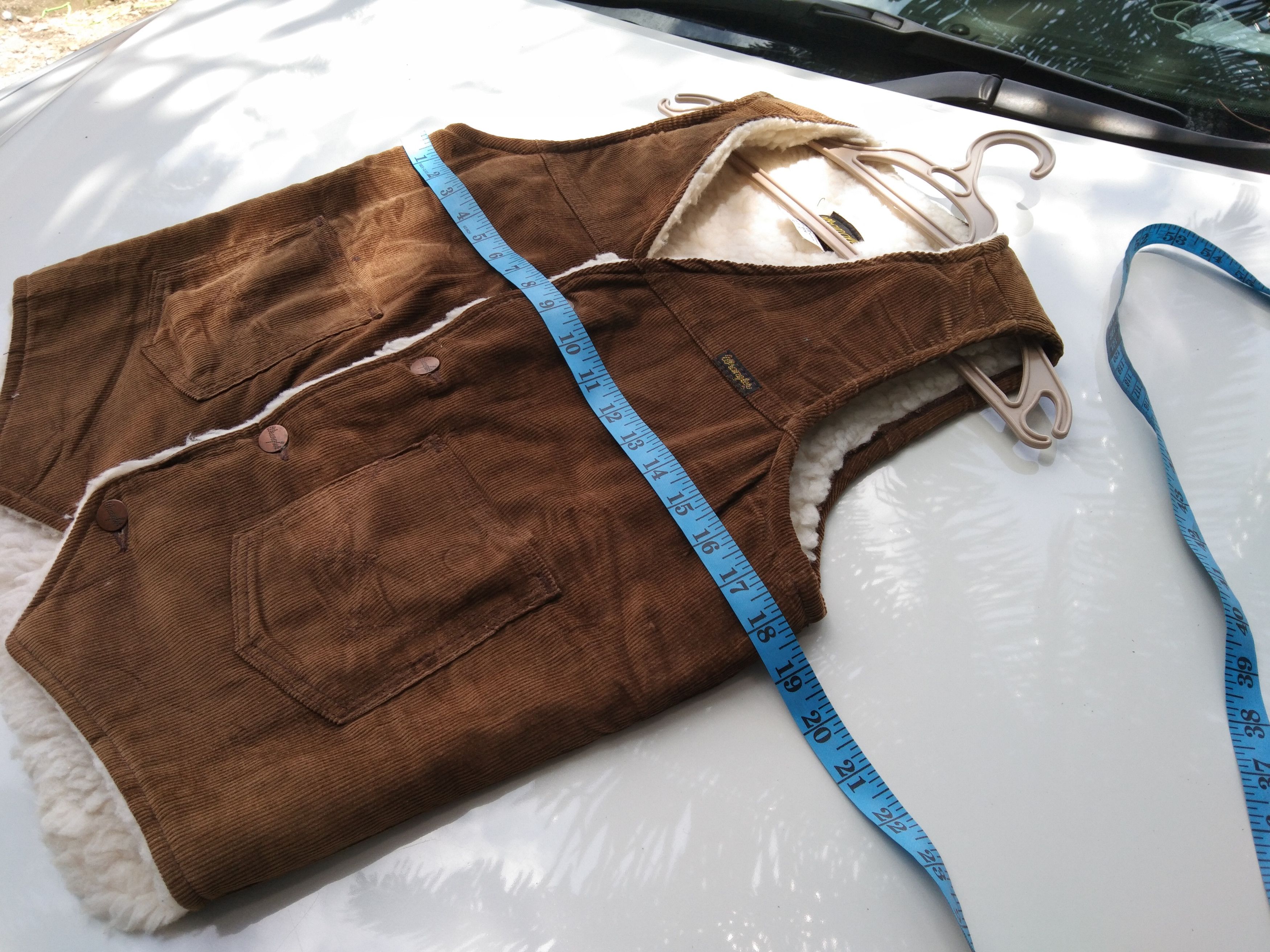 Vintage × Wrangler WRANGLER COLDUROY VEST LINING SHERPA Size US S / EU 44-46 / 1 - 18 Thumbnail
