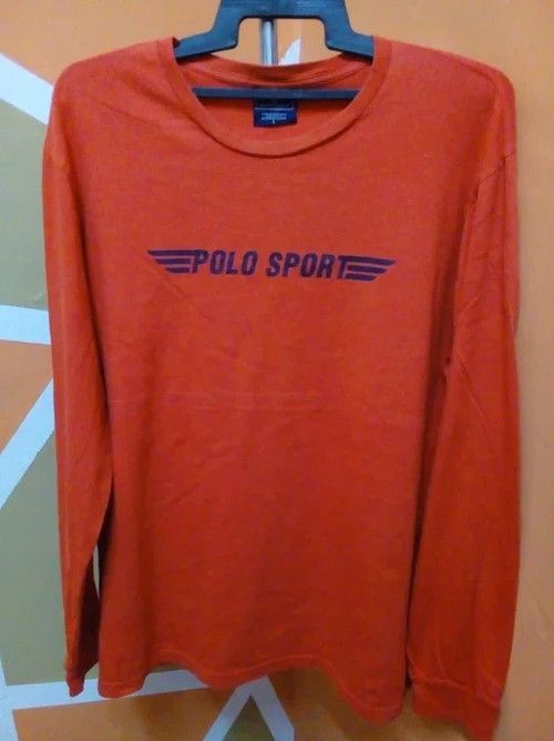 Polo Ralph Lauren × RRL Ralph Lauren × Vintage Vintage Polo Sport T Shirt Long Sleeve Size US L / EU 52-54 / 3 - 2 Thumbnail