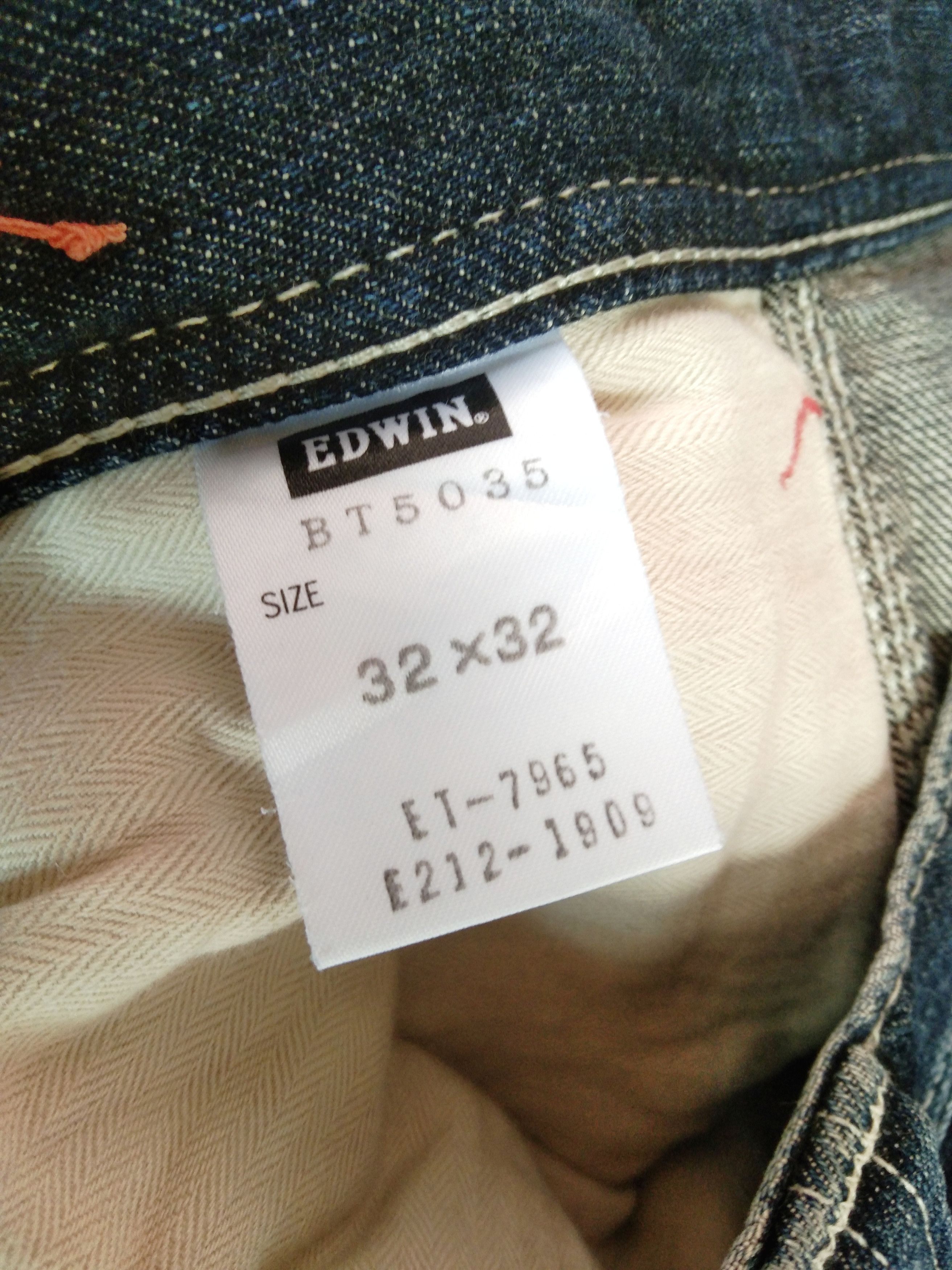 Japanese Brand Vintage Edwin 503 Straight Leg Carpenter Jeans 32x32 Size US 32 / EU 48 - 10 Thumbnail