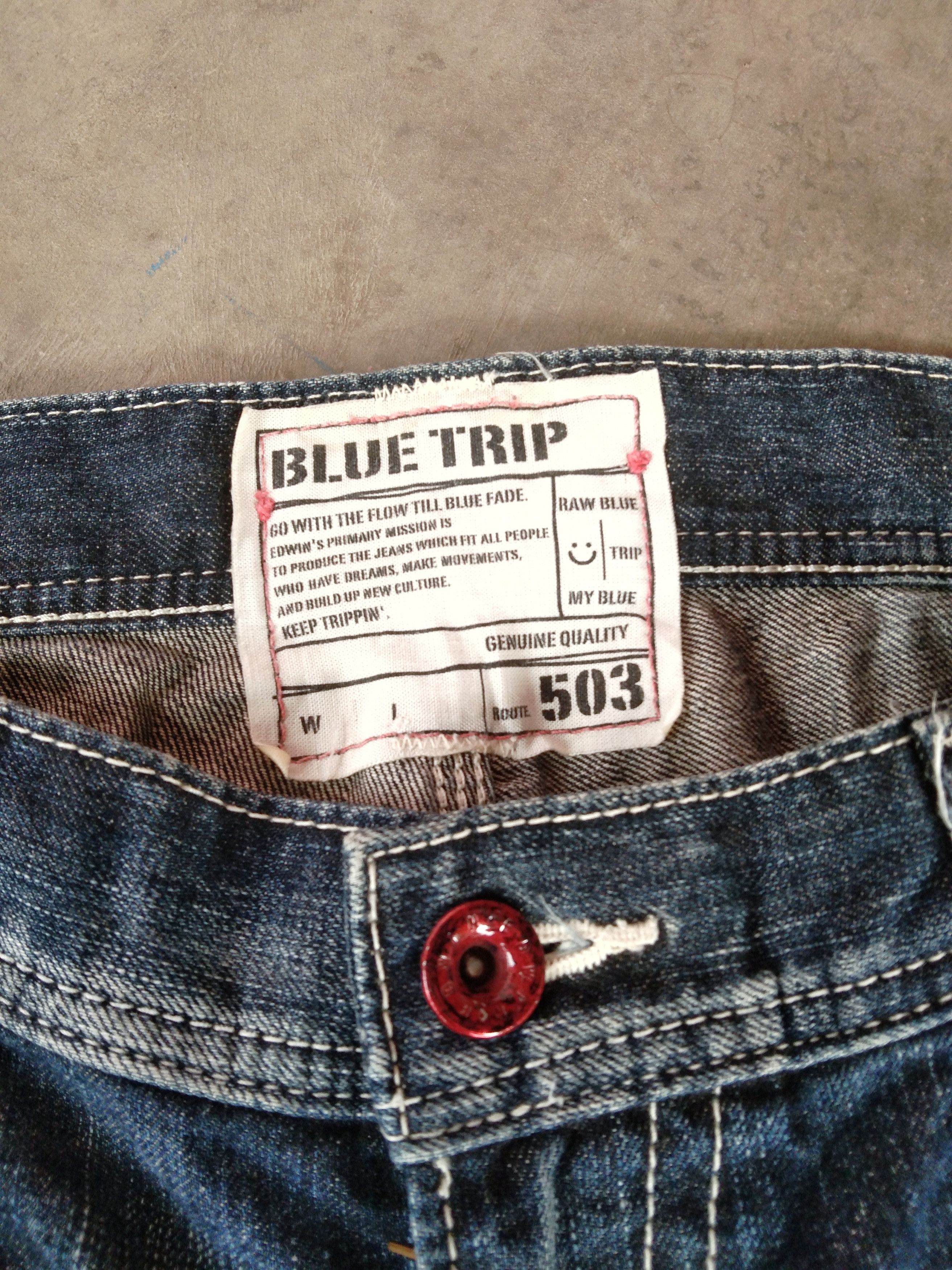 Japanese Brand Vintage Edwin 503 Straight Leg Carpenter Jeans 32x32 Size US 32 / EU 48 - 9 Thumbnail
