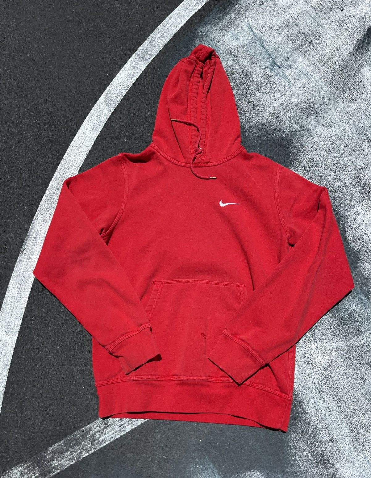 NIKE HOODIE SWEATSHIRT MENS SMALL EMBROIDERED SWOOSH MINI