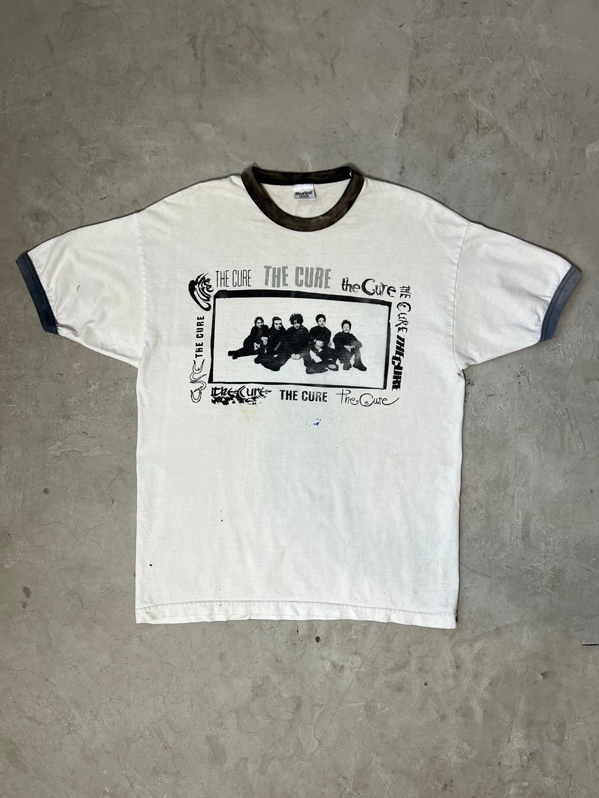 Pre-owned Vintage 90's The Cure Ringer Tee In White