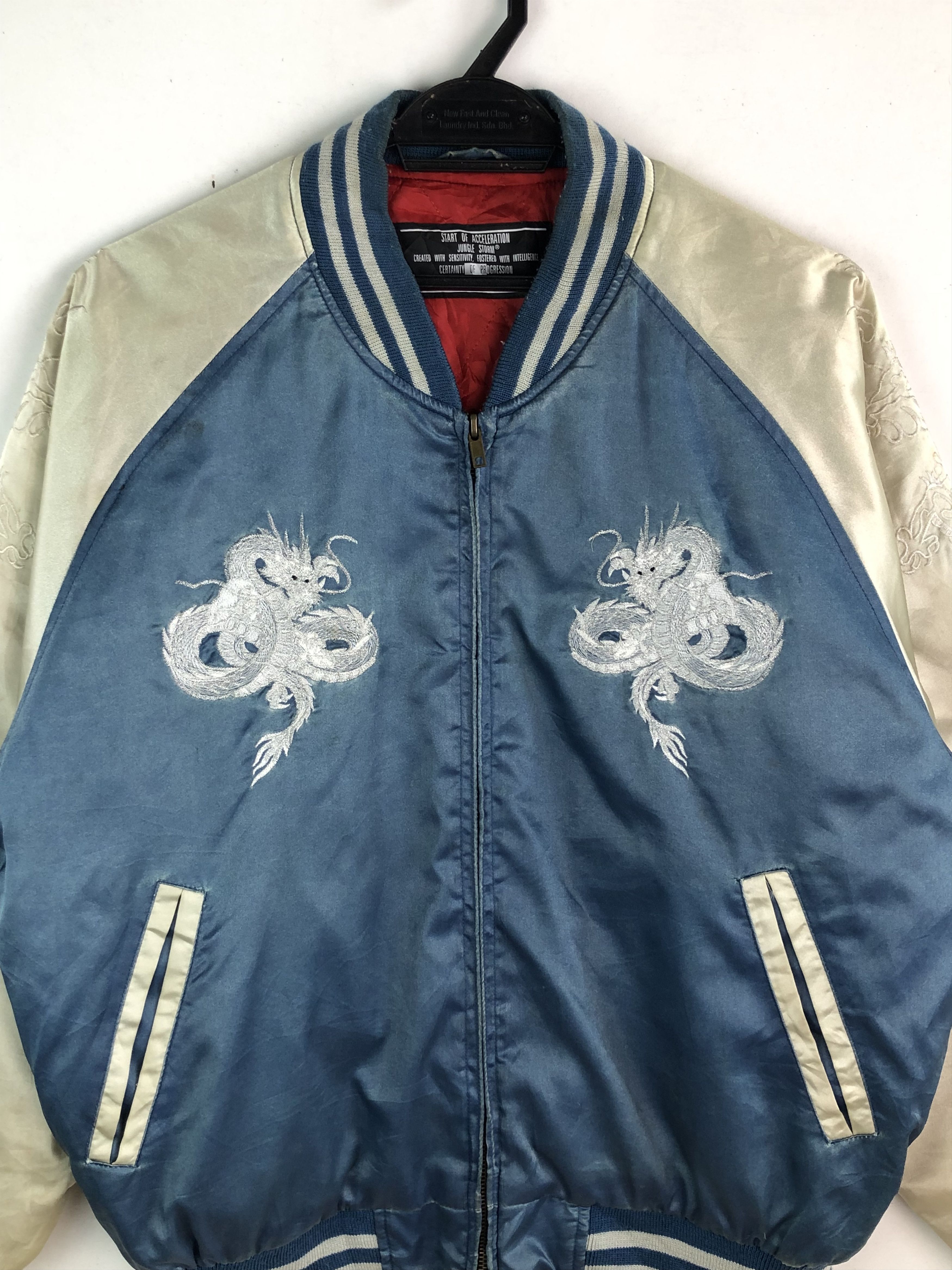 Japanese Brand VINTAGE DRAGON EMBROIDERIES SLEEVES HIT SUKAJAN JACKET Size US L / EU 52-54 / 3 - 8 Thumbnail