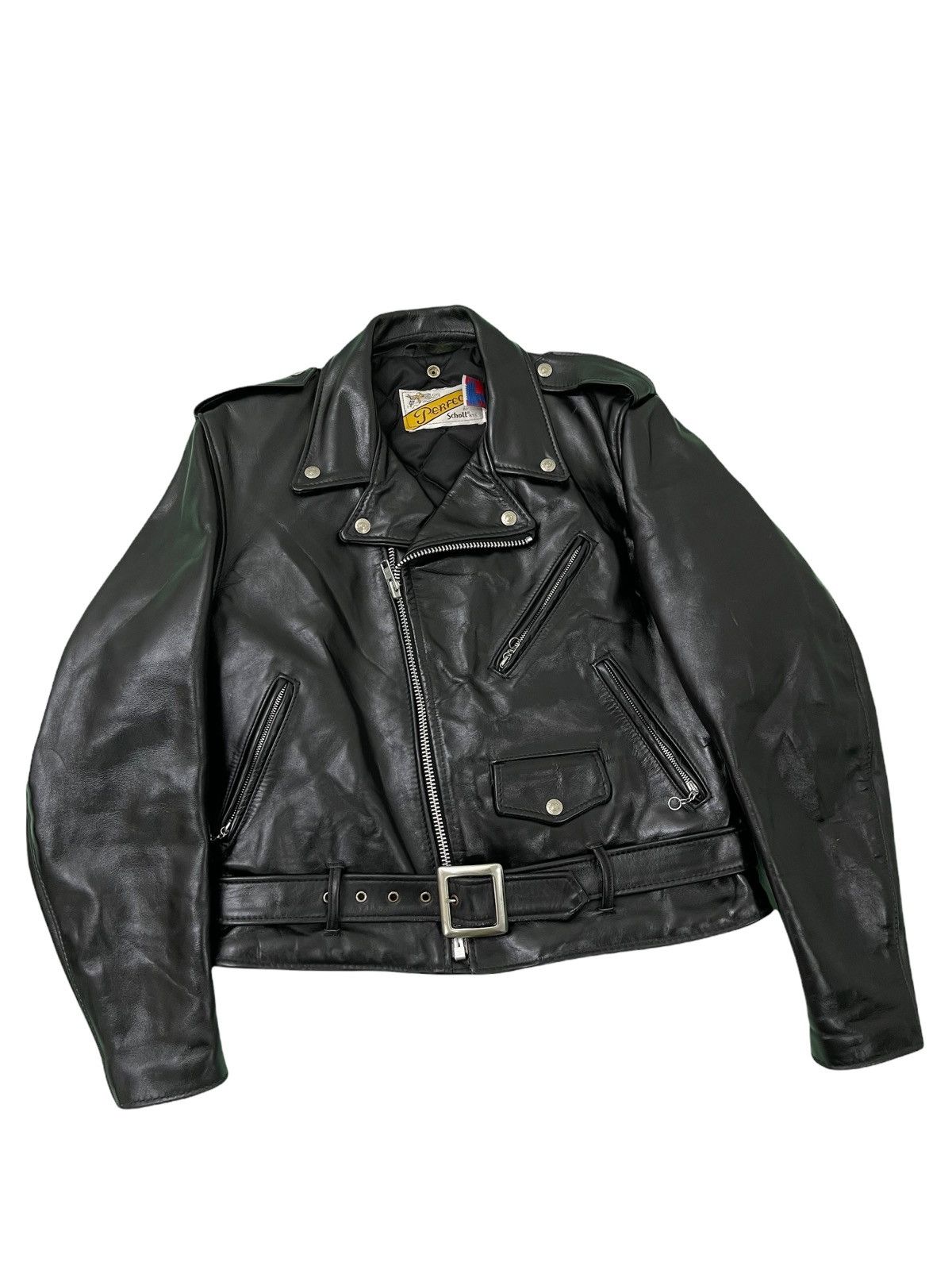 Schott Rare Schott Perfecto 618 Steer Hide Vtg 80s 2🟦 Size US M / EU 48-50 / 2 - 2 Thumbnail