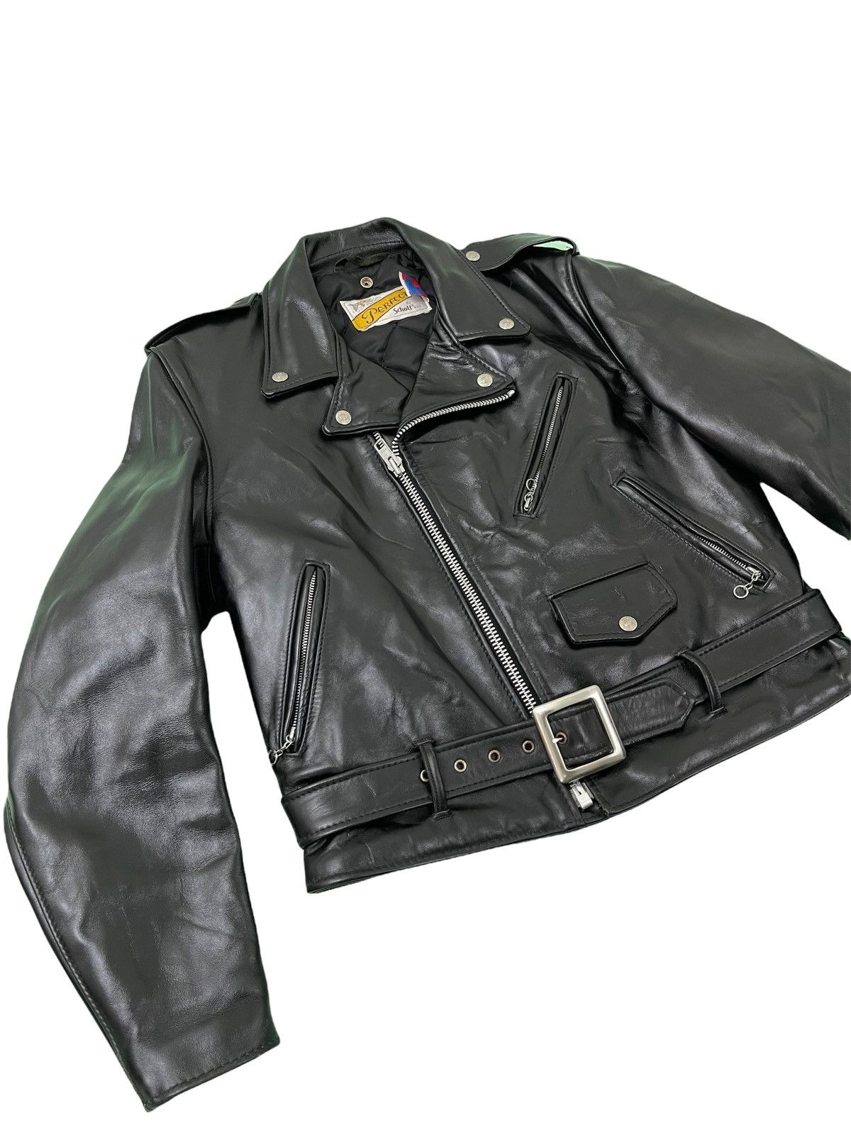 Schott Rare Schott Perfecto 618 Steer Hide Vtg 80s 2🟦 Size US M / EU 48-50 / 2 - 1 Thumbnail
