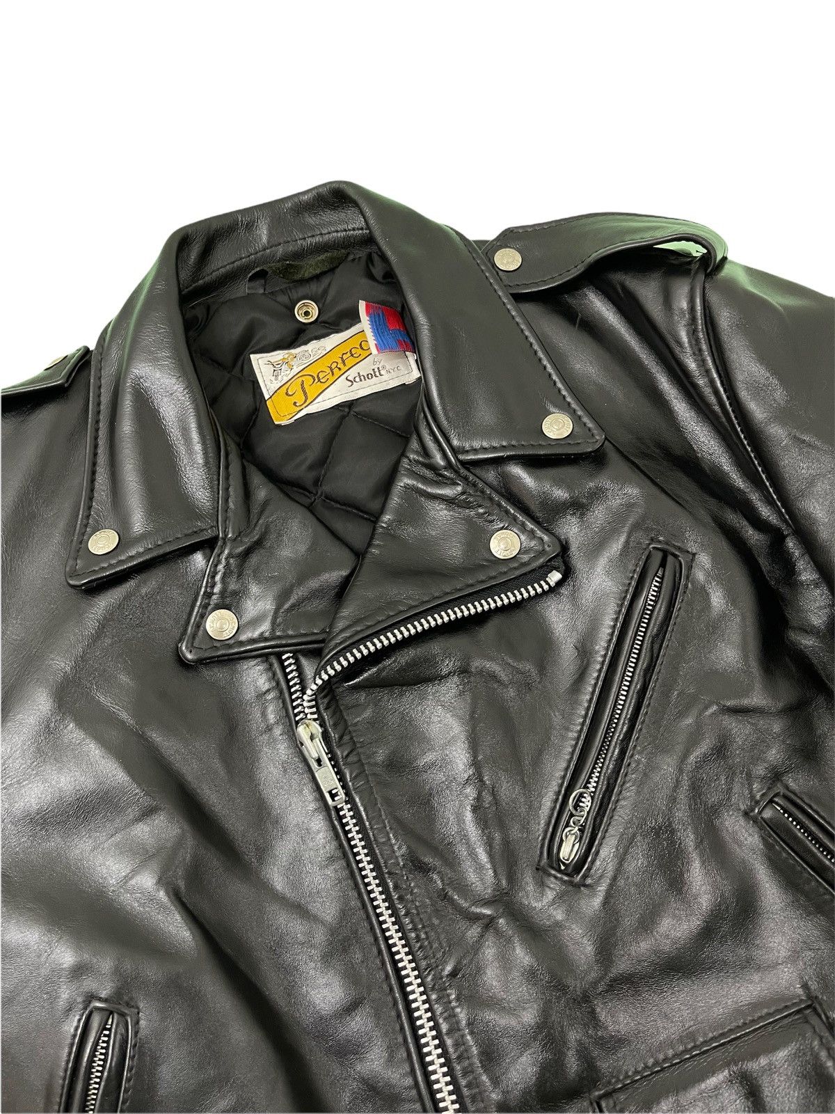 Schott Rare Schott Perfecto 618 Steer Hide Vtg 80s 2🟦 Size US M / EU 48-50 / 2 - 6 Thumbnail