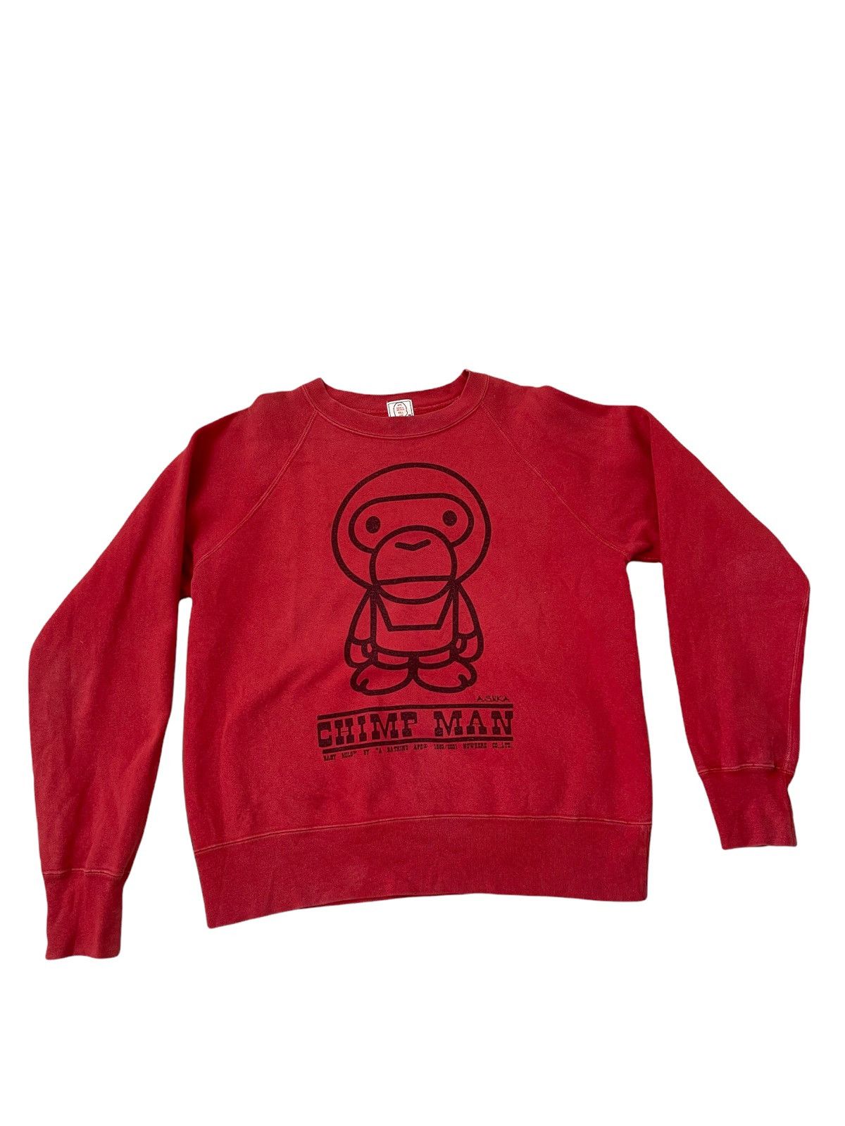 Bape Baby Milo Chimp Man Crewneck Size US M / EU 48-50 / 2 - 1 Thumbnail