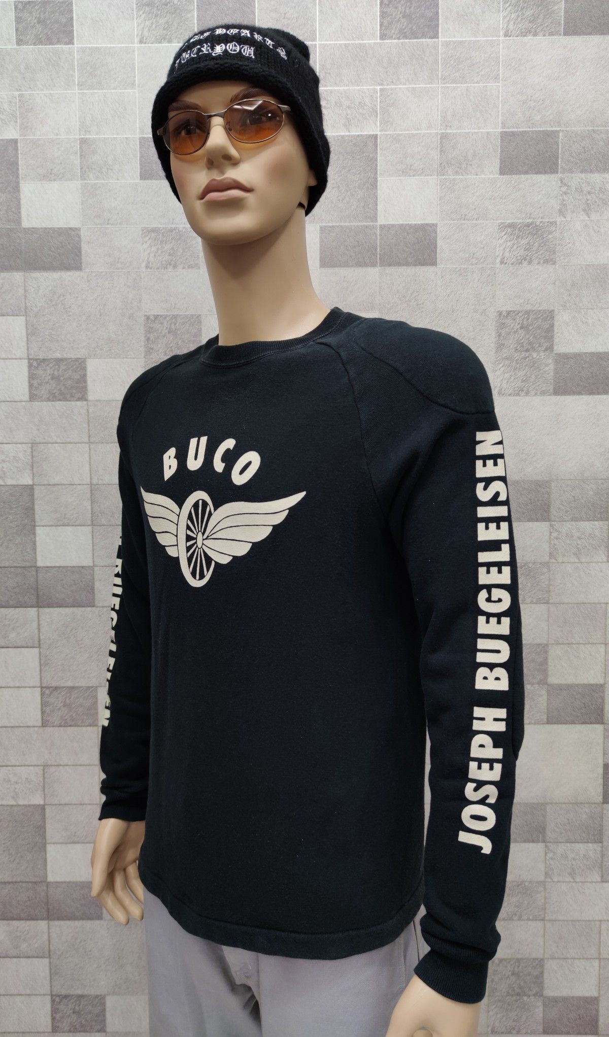 The Real McCoy's JOSEPH BUEGELEISEN BUCO Iconic Logo Wheel + Wings Sweater Size US M / EU 48-50 / 2 - 2 Thumbnail