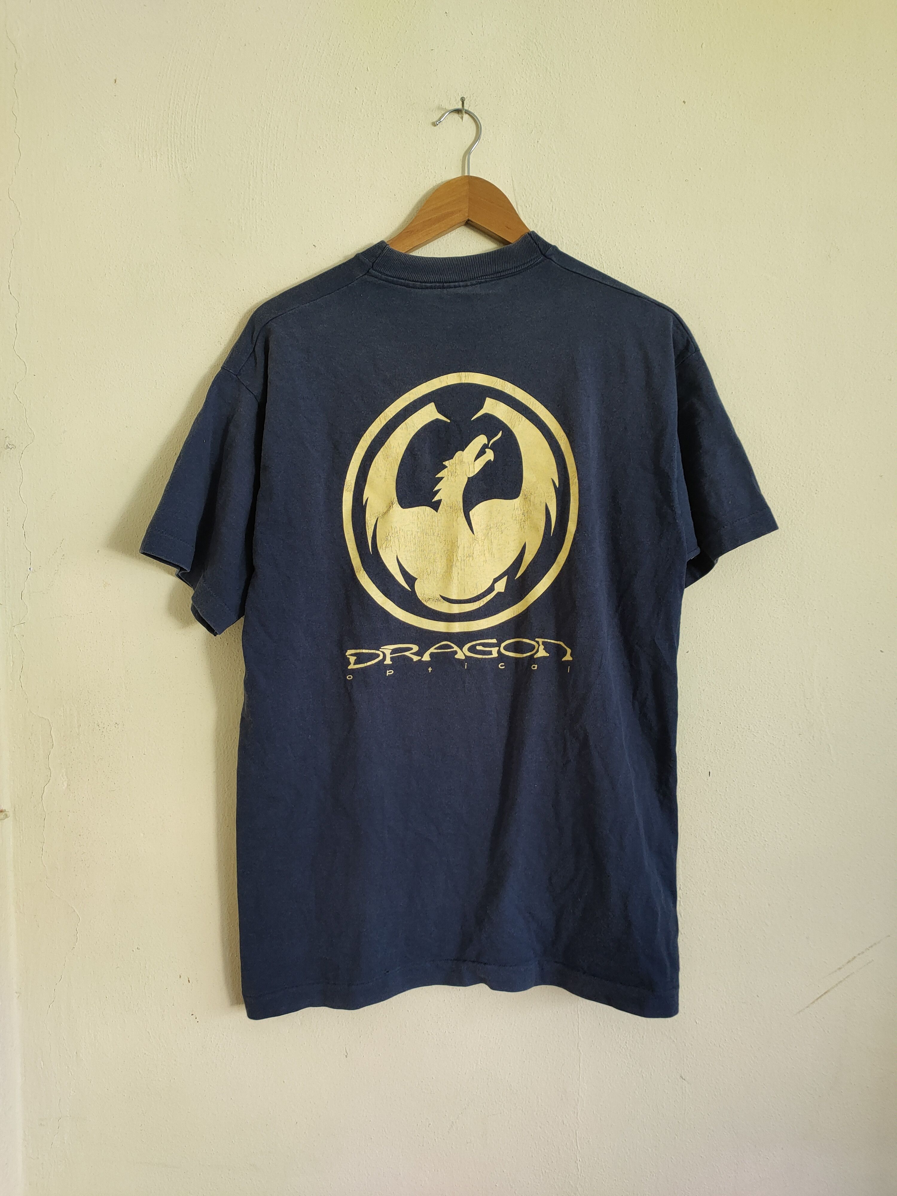 Fruit Of The Loom × Vintage Vintage Dragon Optical T shirt Size US L / EU 52-54 / 3 - 1 Thumbnail