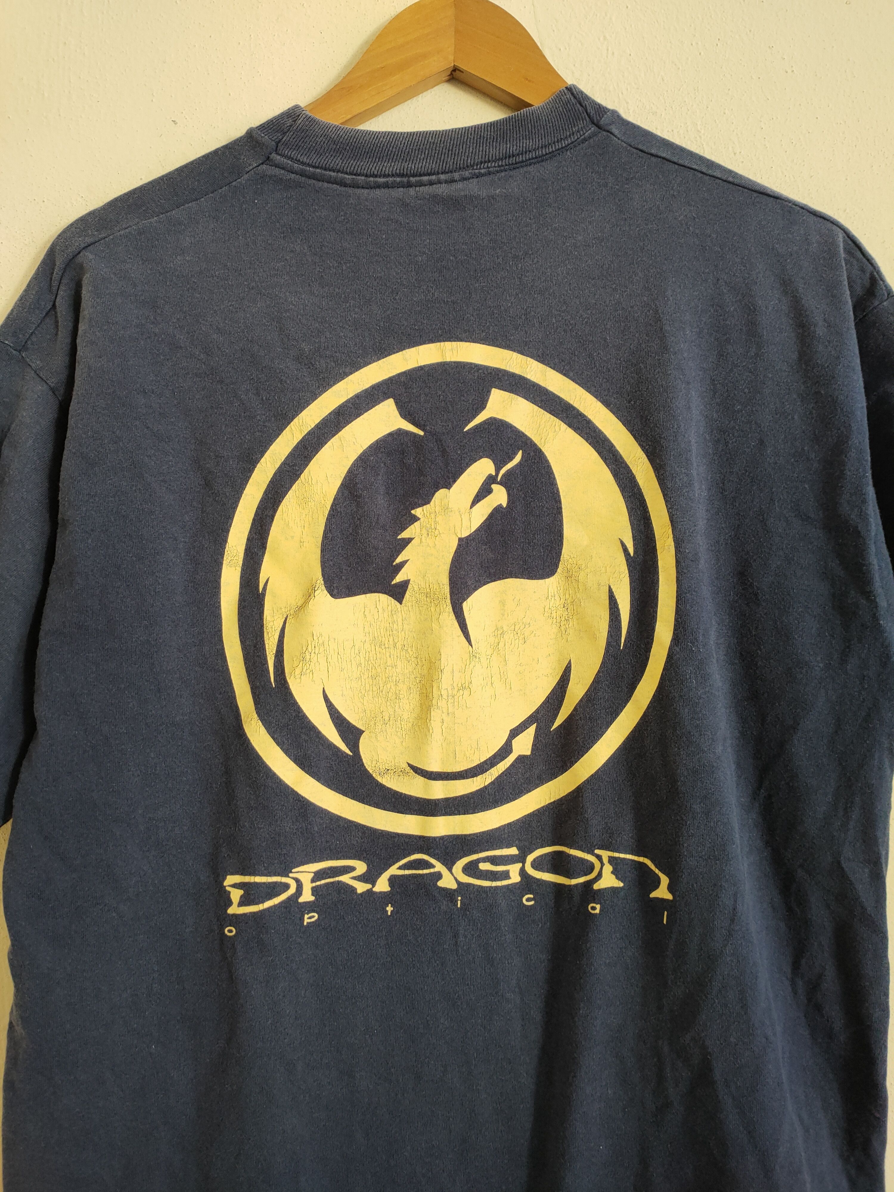 Fruit Of The Loom × Vintage Vintage Dragon Optical T shirt Size US L / EU 52-54 / 3 - 3 Thumbnail