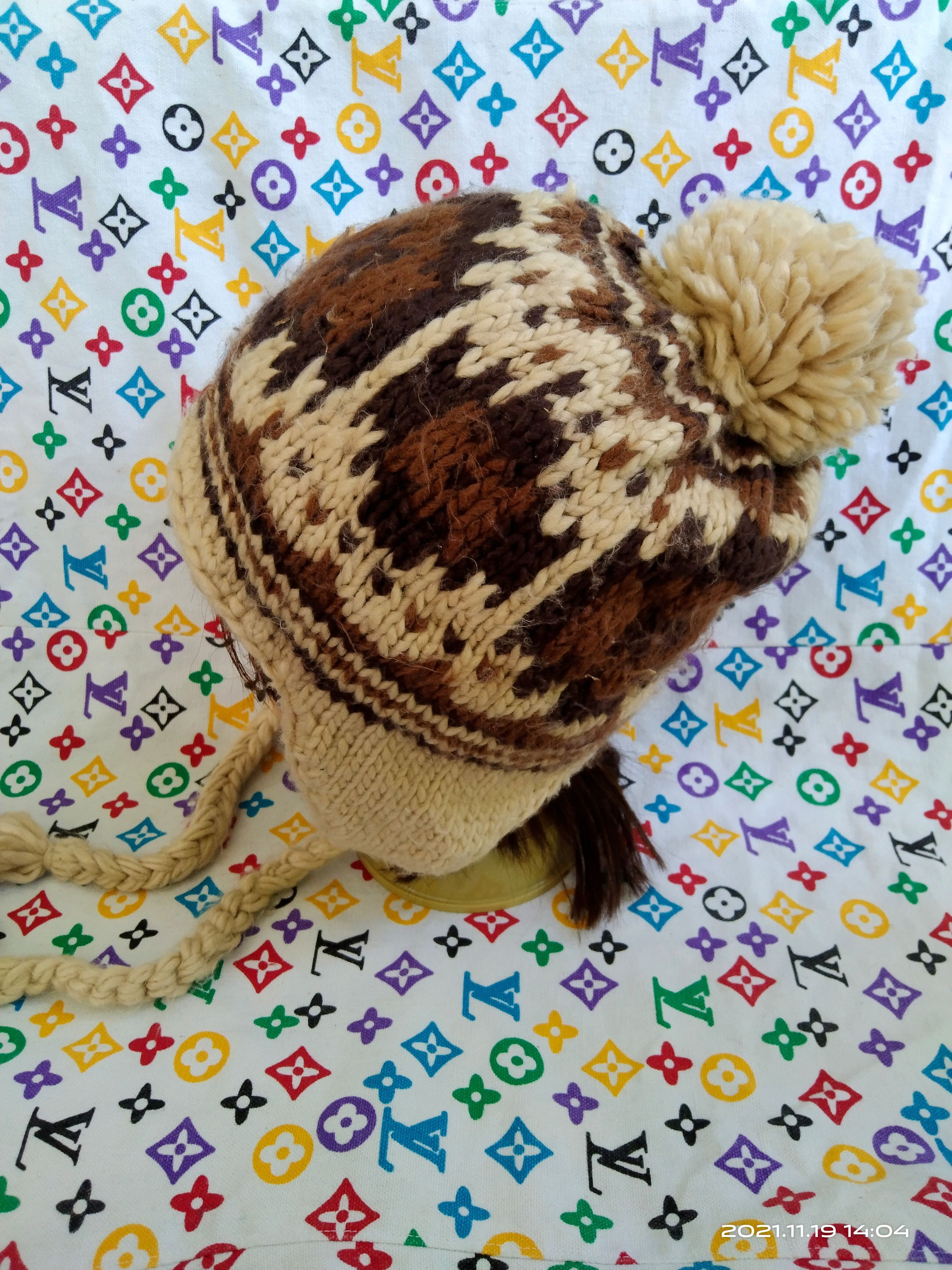 Native JAPANESE BRAND KNIT EAR FLAP NAVAJO ALL OVER PRINT Size ONE SIZE - 2 Thumbnail