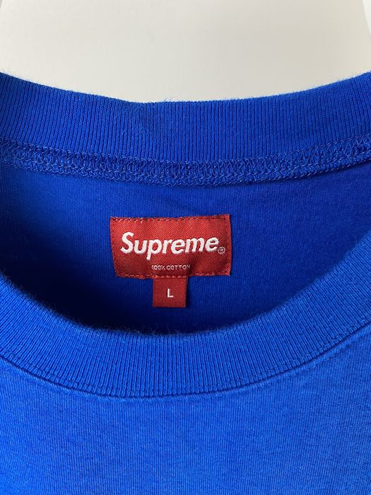 Supreme Supreme Vertical Logo Stripe Longsleeve Shirt Blue Large